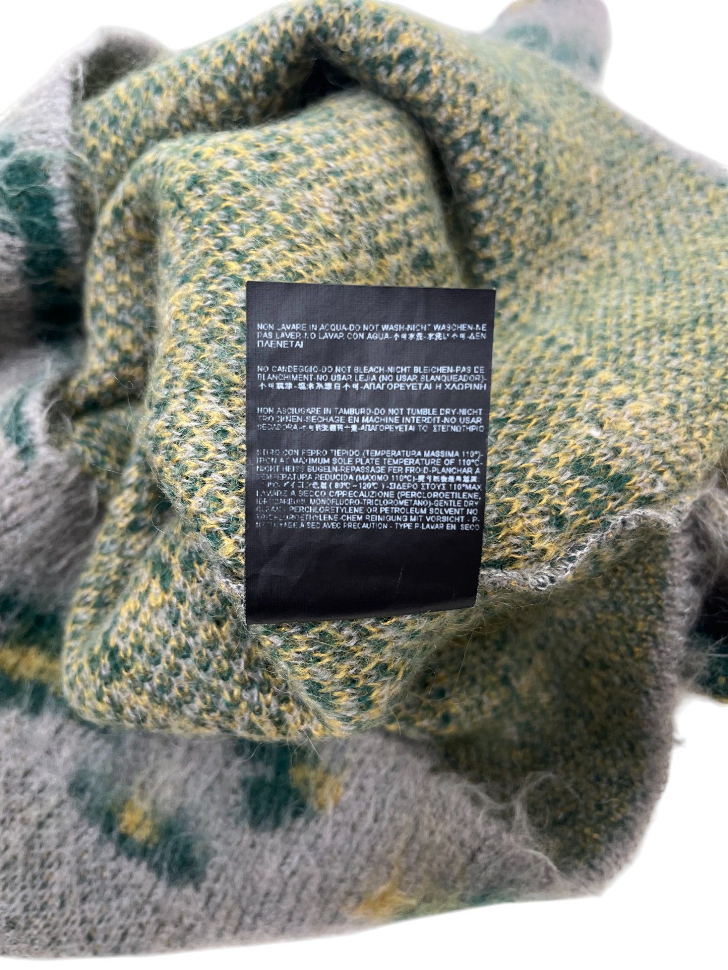 by Nicolas Ghesquierè F/W 2012 Grey Floral Mohair Sweater