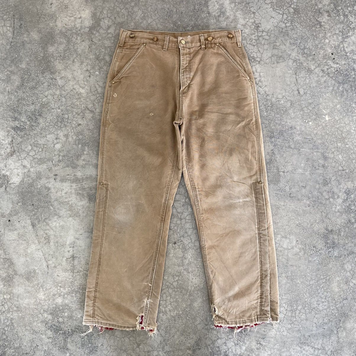 Carhartt VTG Carhartt Insolation Lined Faded Tan Workwear Pants Size US 33 - 4 Thumbnail