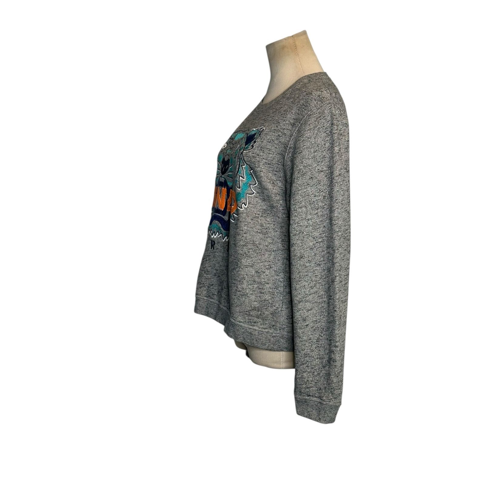 Kenzo KENZO Blue Tiger Logo Embroidery Sweatshirt Size Large Size L / US 10 / IT 46 - 9 Thumbnail