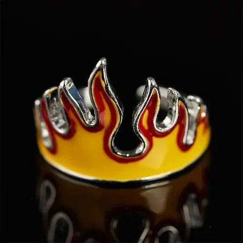 Ring Of Fire Goth Flame Ring Size ONE SIZE - 2 Thumbnail