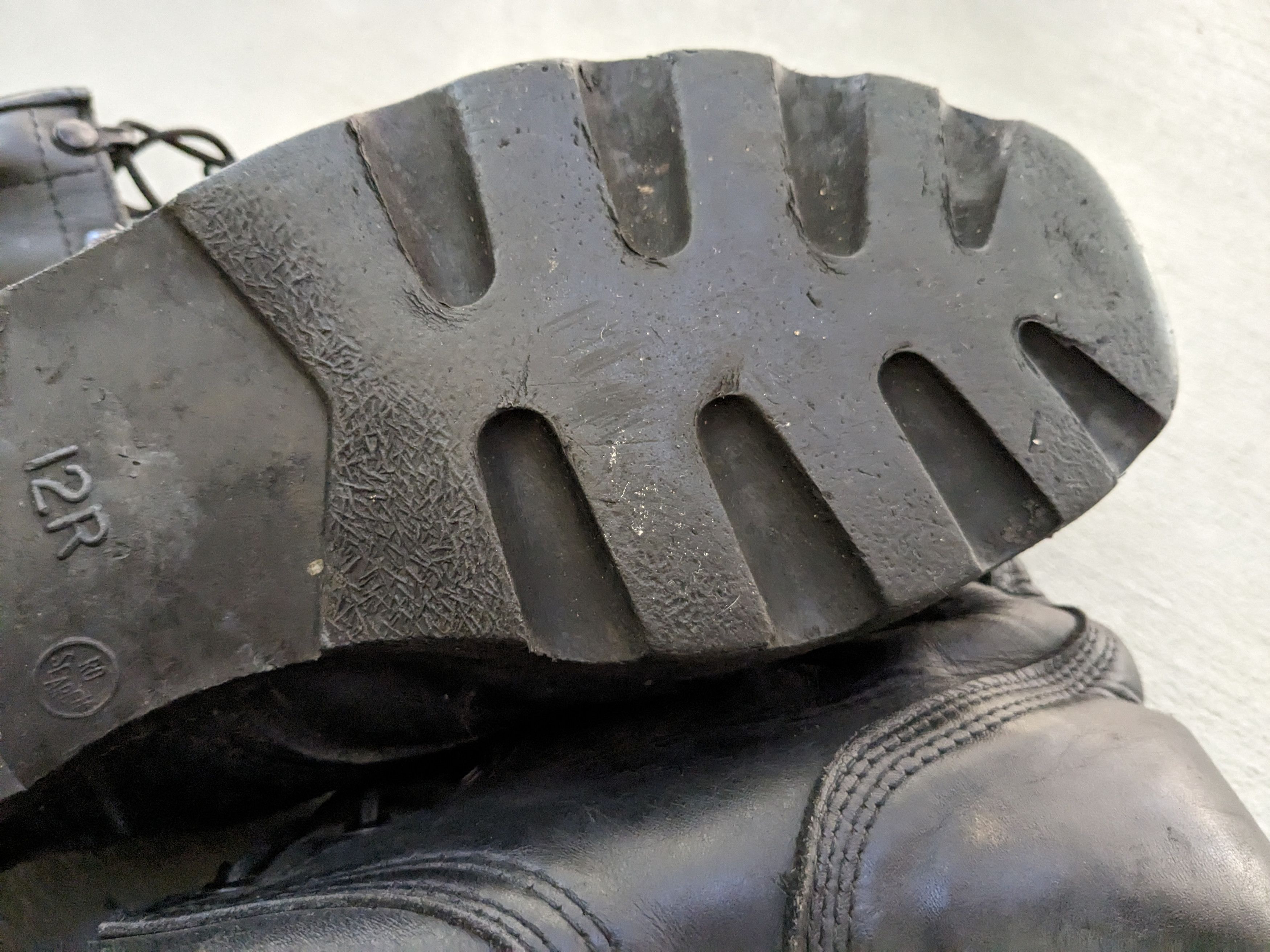 Vintage Vintage Combat Boots Black 12 Leather Biker Chunky Rubber Size US 12 / EU 45 - 13 Thumbnail