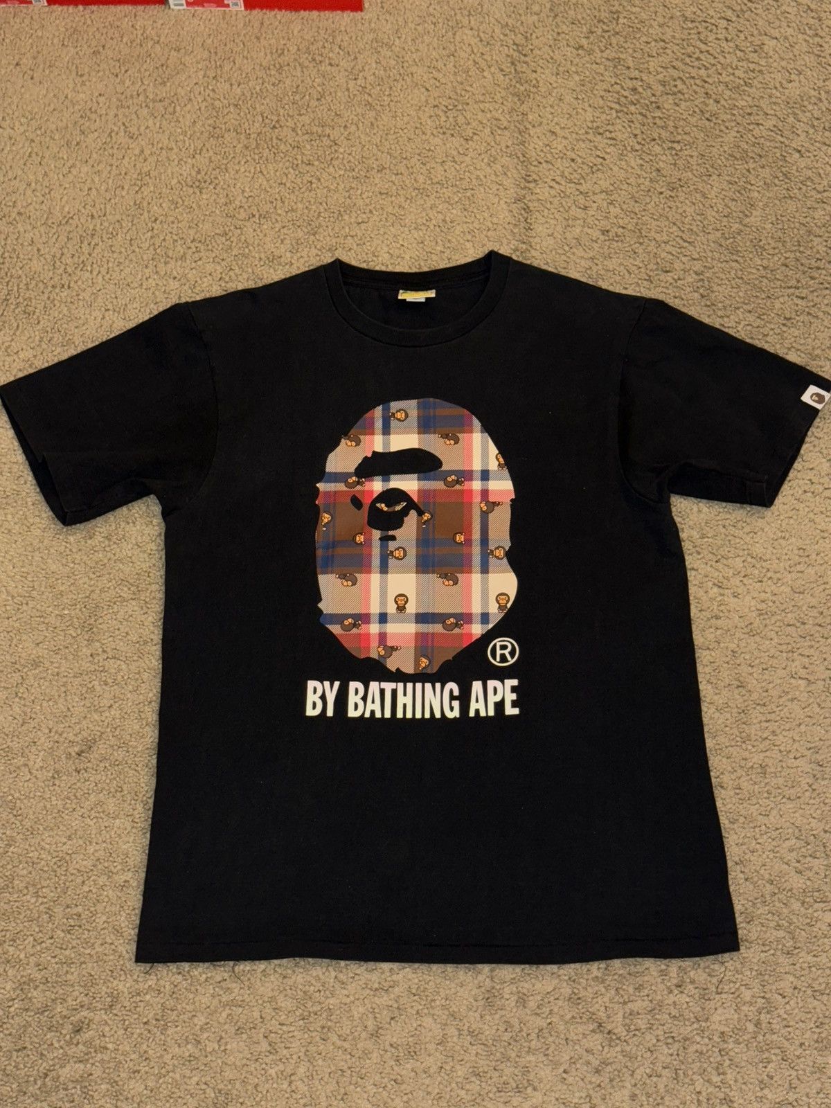 Bape BAPE A Bathing Ape Check by Bathing Tee (L) Size US XL / EU 56 / 4 - 1 Thumbnail