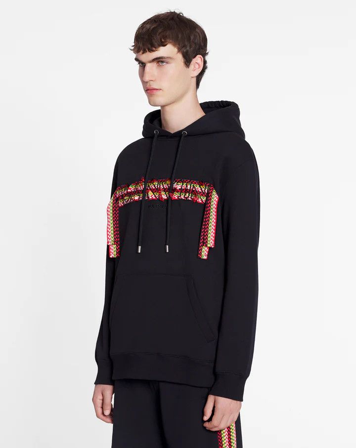 Lanvin o1w1db10225 Classic Oversized Curblace Hoodie in Black Size US M / EU 48-50 / 2 - 3 Thumbnail