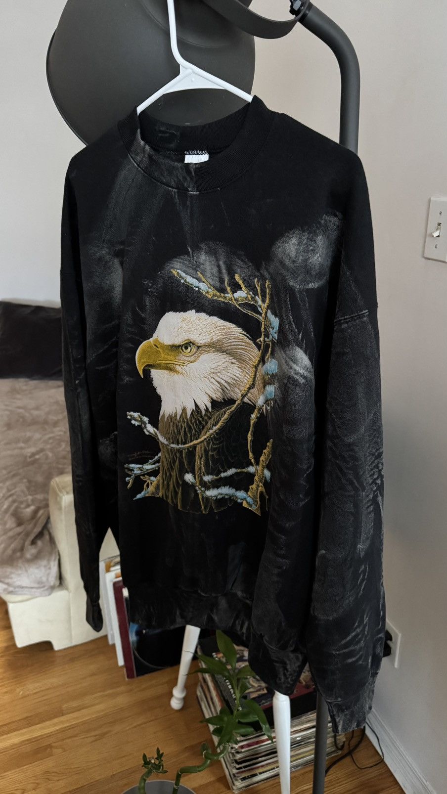 Fruit Of The Loom Bald Eagle Endangered Animal Wildlife Graphic Sweatshirt Size US XL / EU 56 / 4 - 2 Thumbnail
