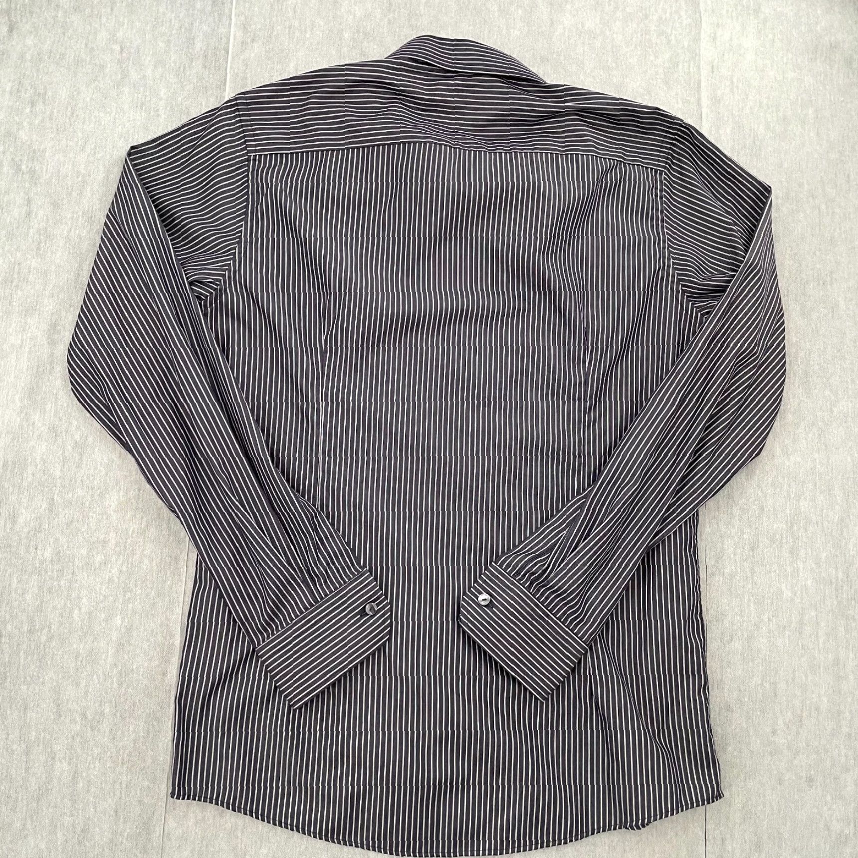 Eton Vintage Eton Dress Shirt Men’s Long Sleeve Purple Stripe Slim Fit 16.5/42 Business Casual Size 42R - 2 Thumbnail