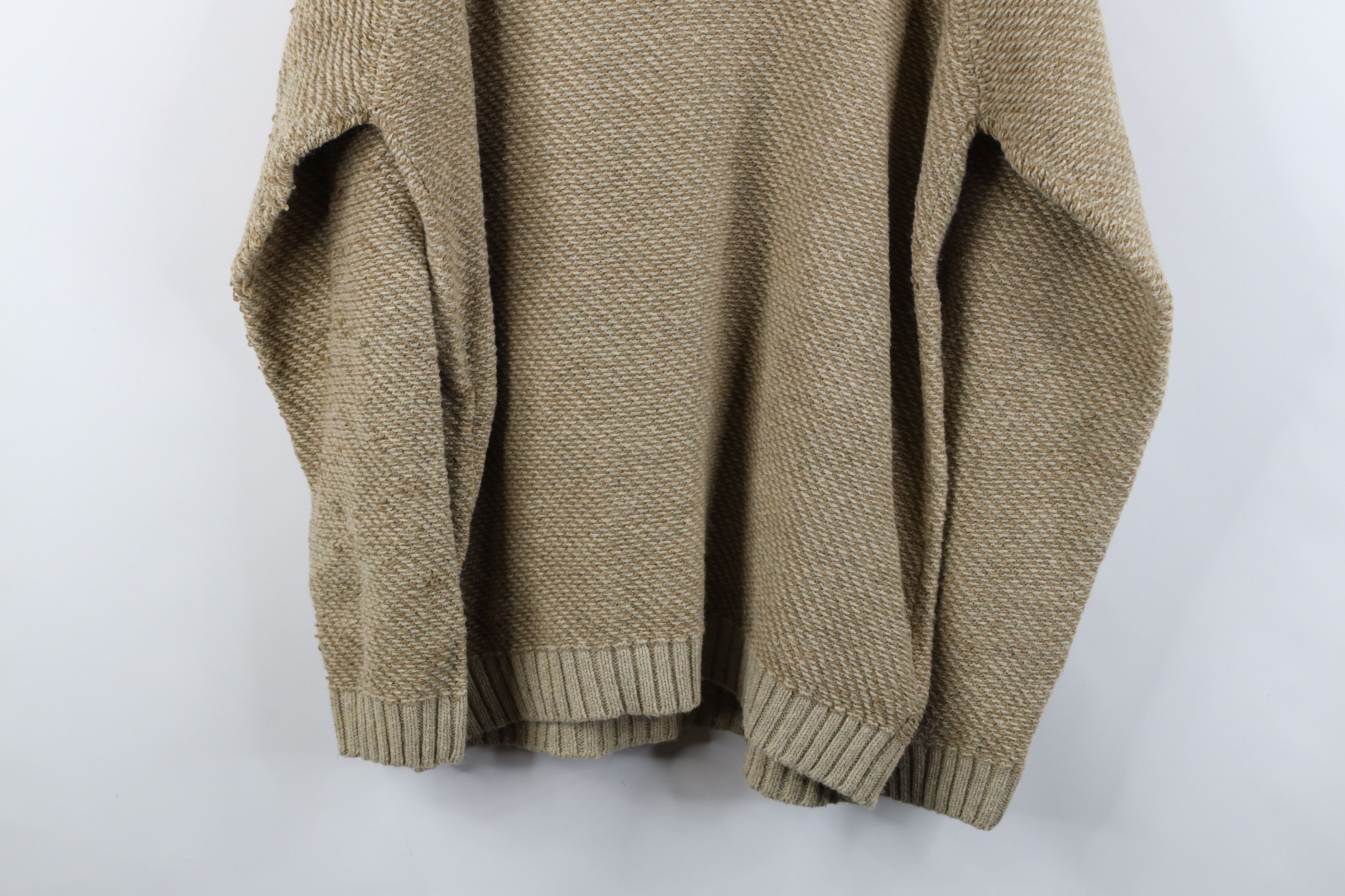 Vintage Vintage 90s Streetwear Tone Knit Crewneck Sweater Beige Size US M / EU 48-50 / 2 - 11 Thumbnail
