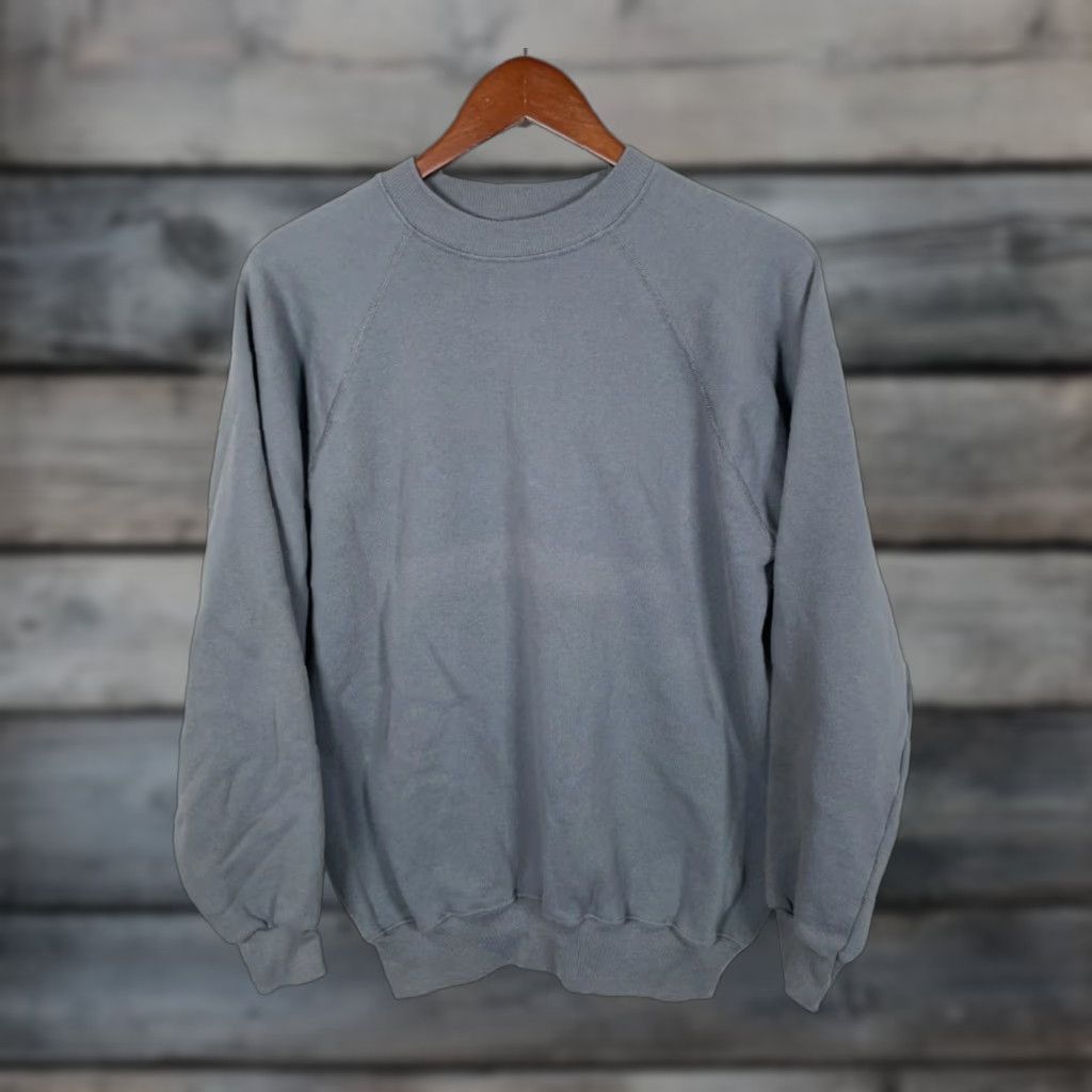 Vintage VINTAGE Sweatshirt Crewneck Raglan Sleeves Dark Gray 90s Adult Medium Men’s Pullover Cotton Blend 50/50 Regular Fit Nightwatch Gray Shirts? Size US M / EU 48-50 / 2 - 1 Thumbnail