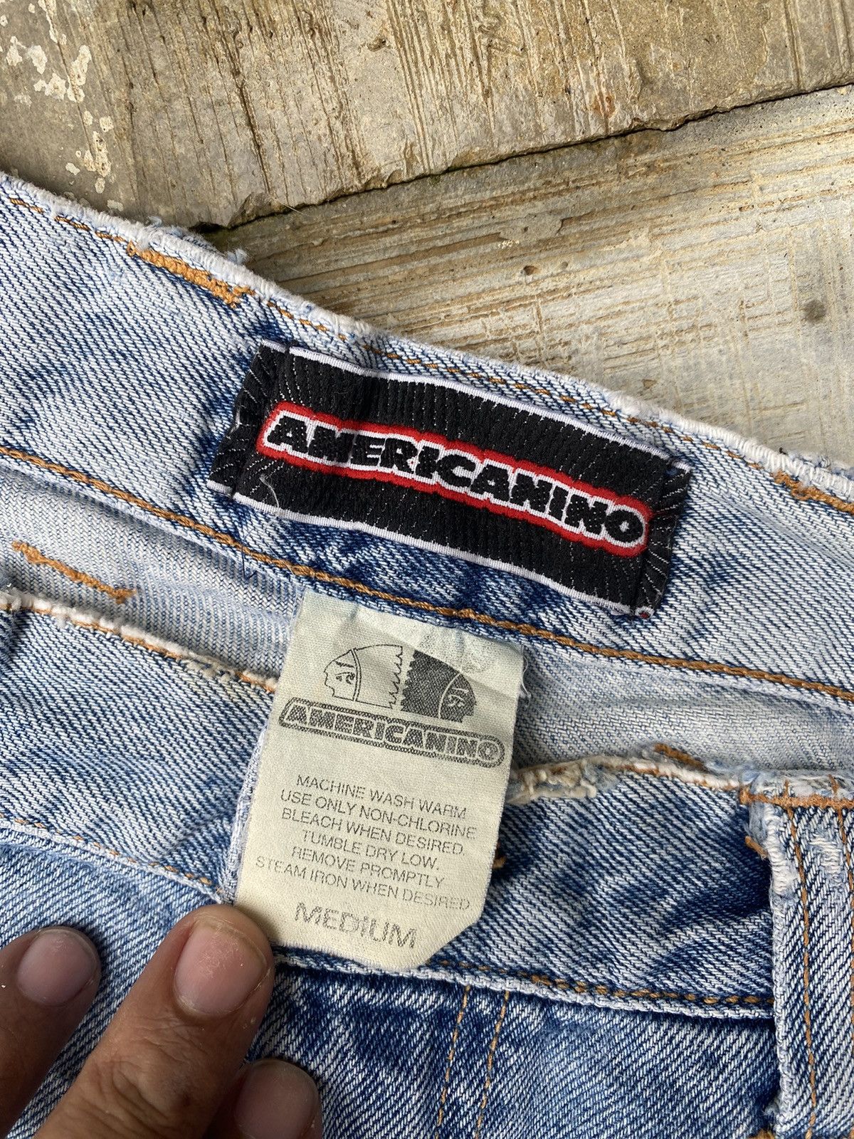 Vintage Distressed Americanino baggy carpenter jeans Size US 33 - 10 Thumbnail