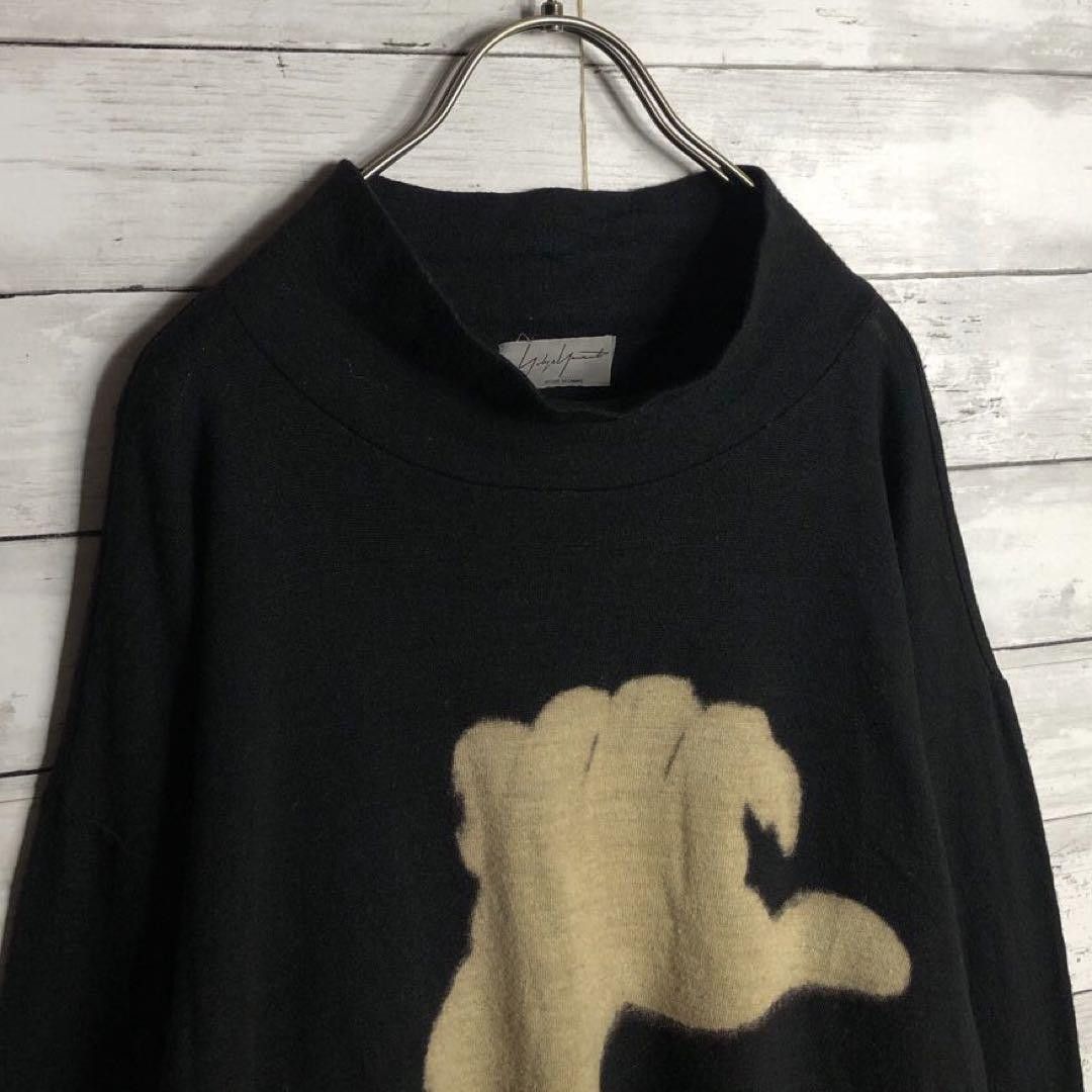 Yohji Yamamoto yohji yamamoto POUR HOMME Rare discharge-printed neck knit Size US L / EU 52-54 / 3 - 2 Thumbnail