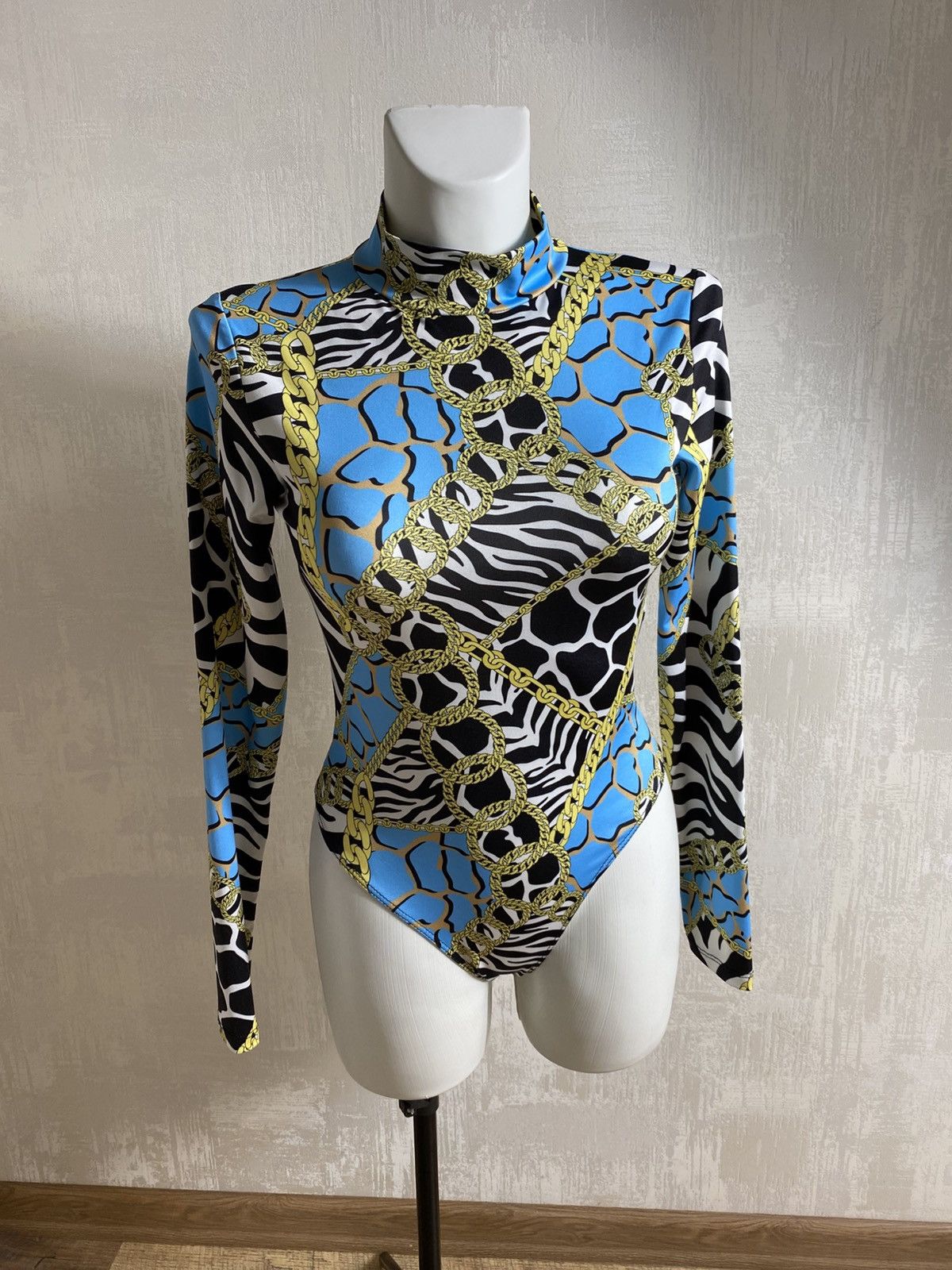 Jaded London Jaded London Zebra & Chain Print Bodysuit Size S Size S / US 4 / IT 40 - 7 Thumbnail