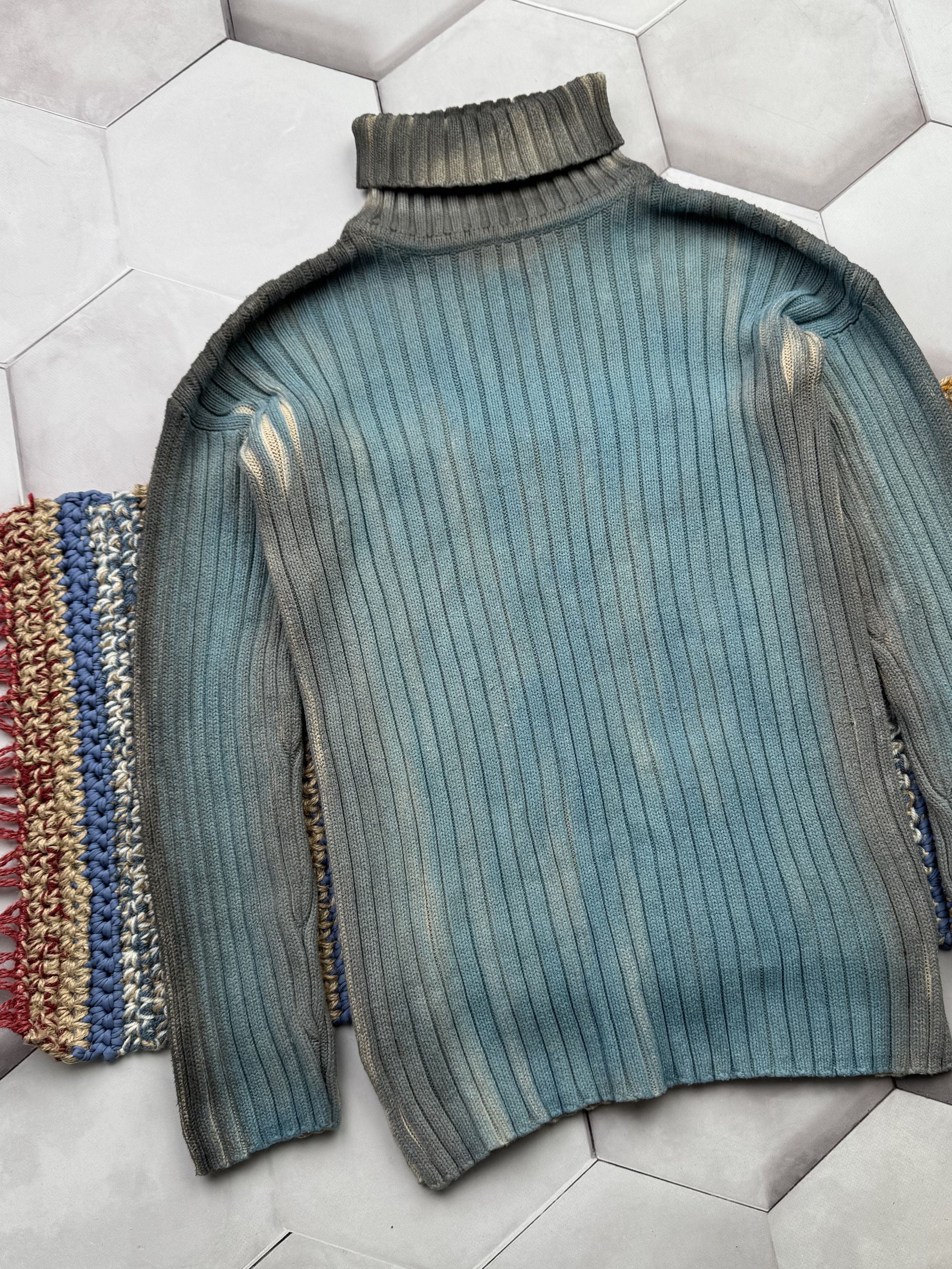 Japanese Brand Vintage Faded Ribbed Sweater (E4) Size M / US 6-8 / IT 42-44 - 2 Thumbnail