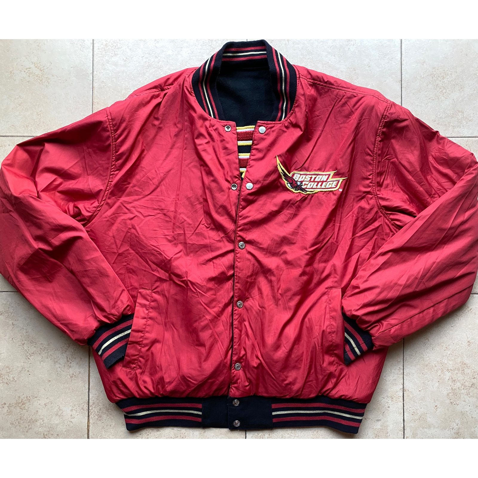 Jeff Hamilton × Starter Boston College Eagles JEFF JH bomber REVERSIBLE Leather XL Size US XL / EU 56 / 4 - 7 Thumbnail
