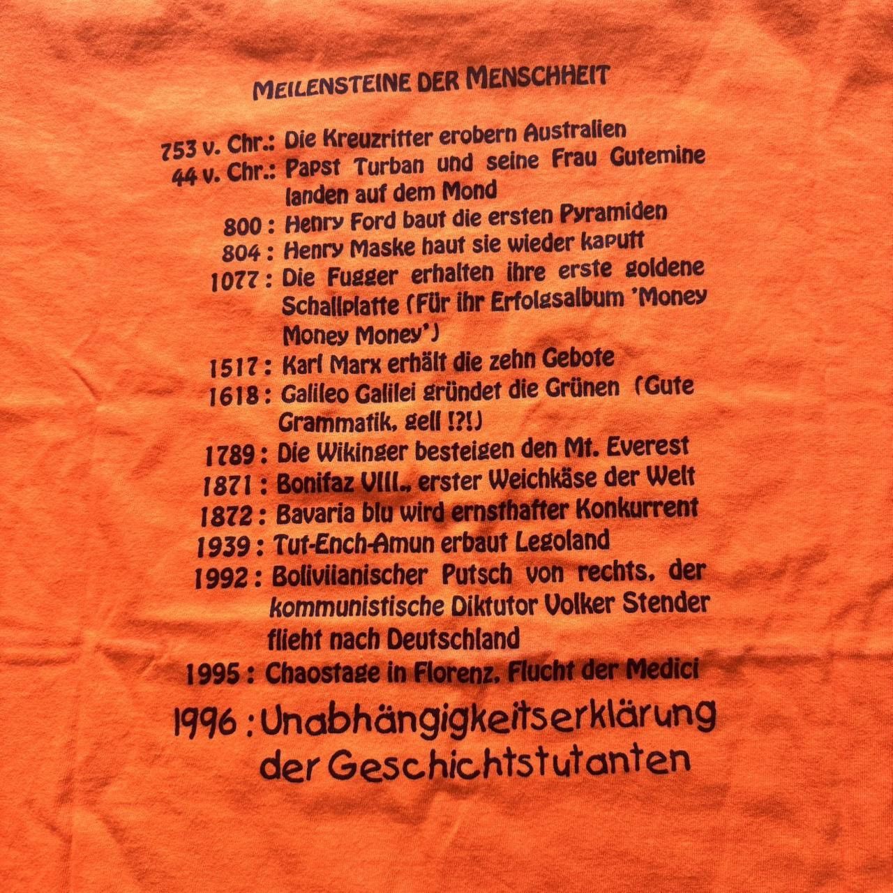 Other Vintage German Milestones Of Humanity T-shirt Single Stitch Size US XL / EU 56 / 4 - 8 Thumbnail