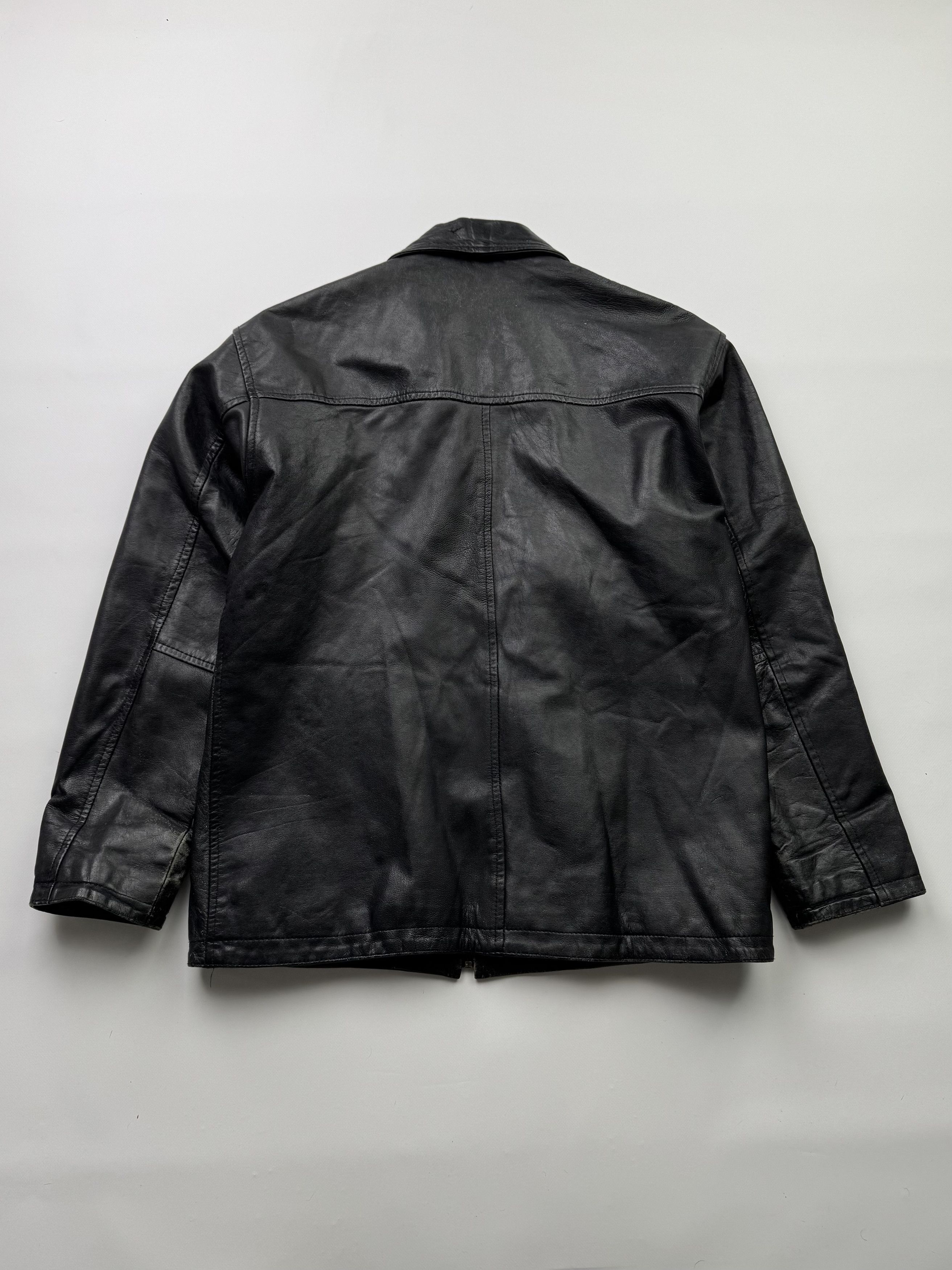 Japanese Brand Vintage Time Faded Leather Bomber Jacket(V36)E2 Size US L / EU 52-54 / 3 - 11 Thumbnail