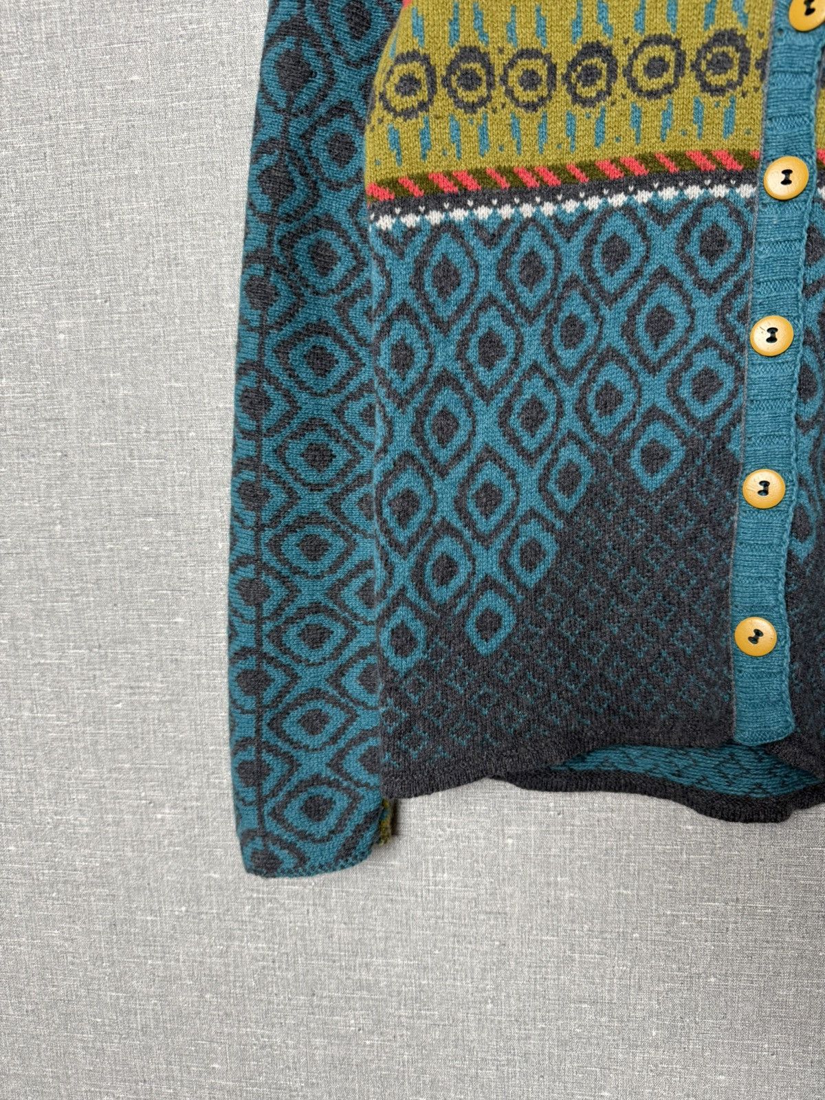 Desigual Ivko Wool Cardigan Geometric Pattern Shawl Collar Sweater Size M / US 6-8 / IT 42-44 - 6 Thumbnail