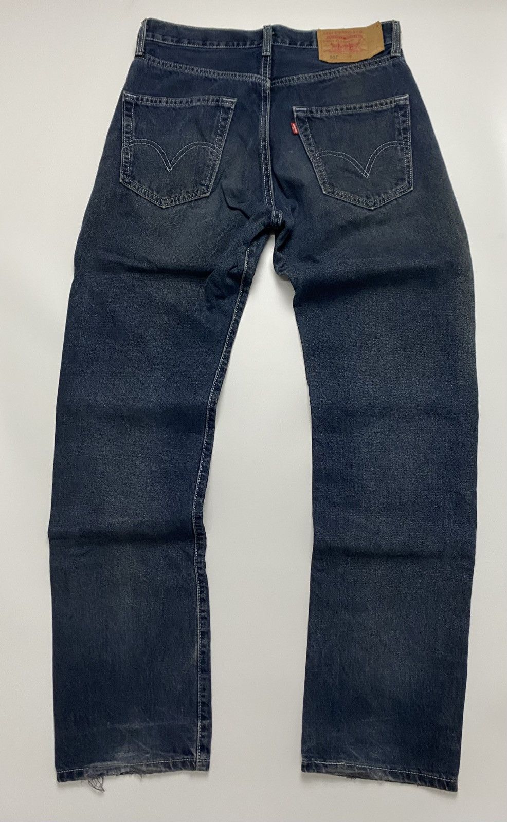 Levi's Levis 501 Straight Cut Blue jeans denim W32 Size US 33 - 2 Thumbnail