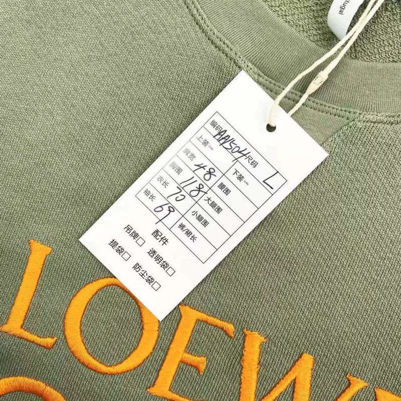 Loewe LOEWE Gray and green chest orange embroidered logo round n Size L / US 10 / IT 46 - 5 Thumbnail