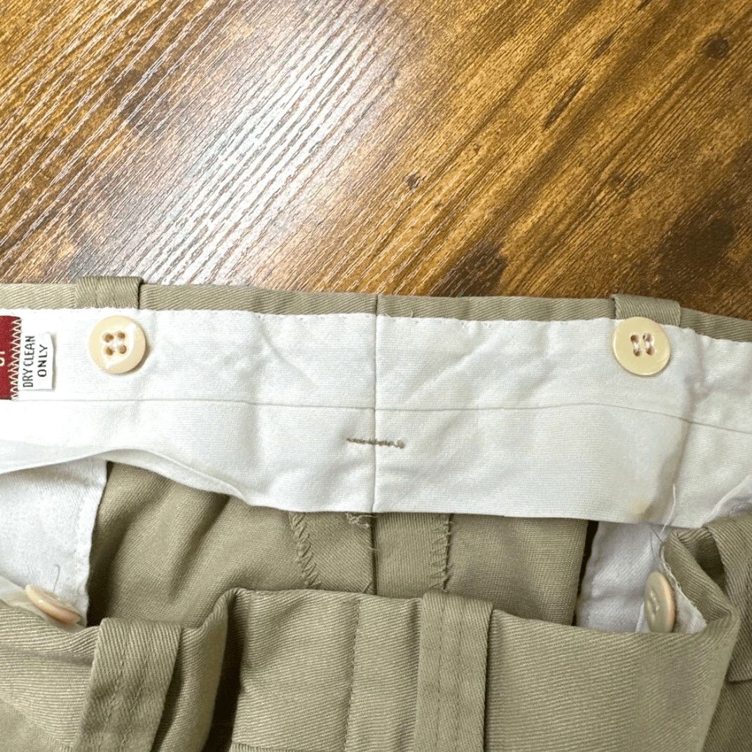 VINTAGE Stafford's 40 Khaki Reinforced Canvas Leg Field Hunt Briar Brush Pants Mens Pants Regular 40 Tan Gray Chino 32in—Mens