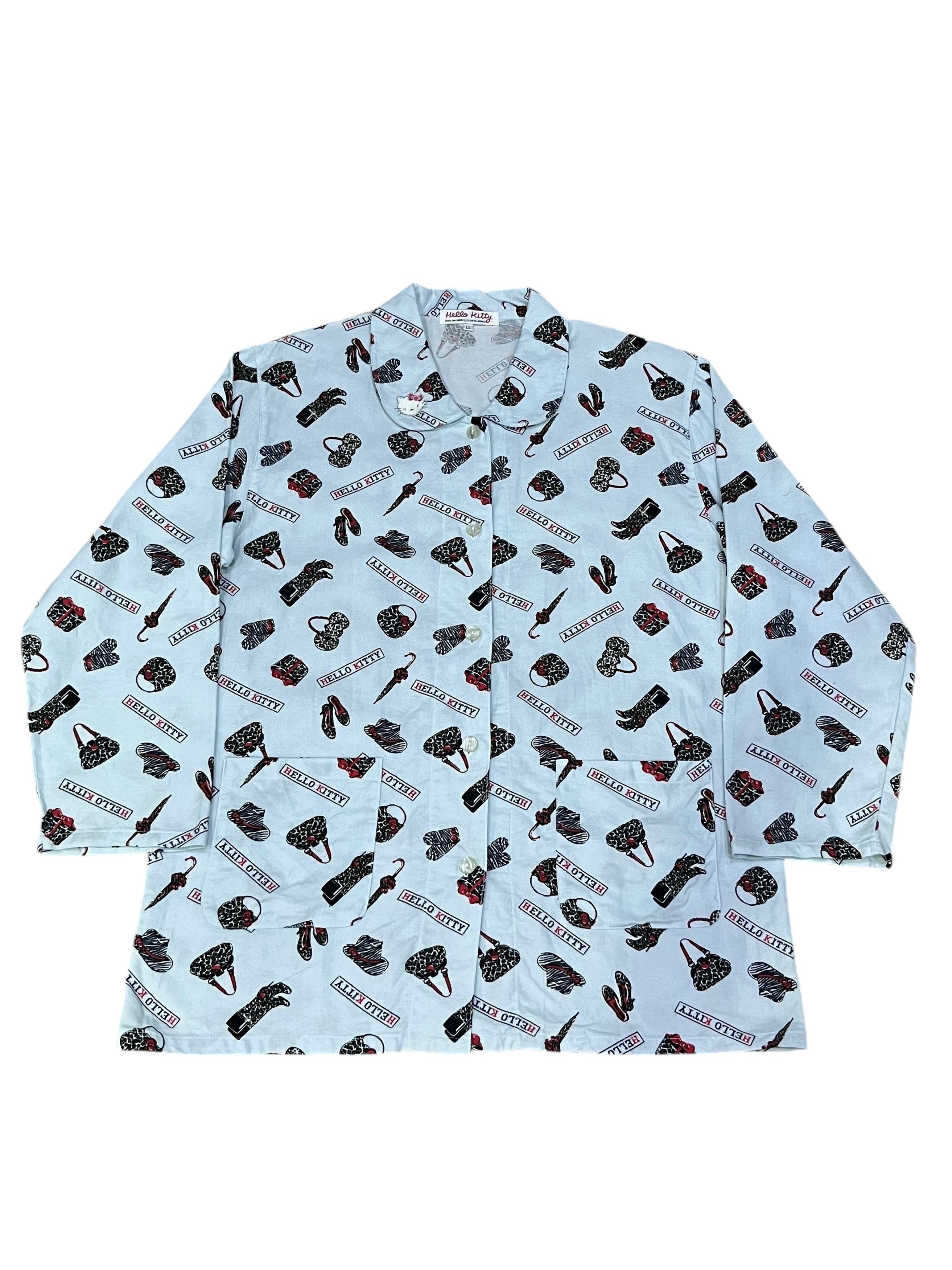 Cartoon Network Hello Kitty 2008 Monogram Pajama Set Unisex Y2K Loungewear Size US L / EU 52-54 / 3 - 2 Thumbnail