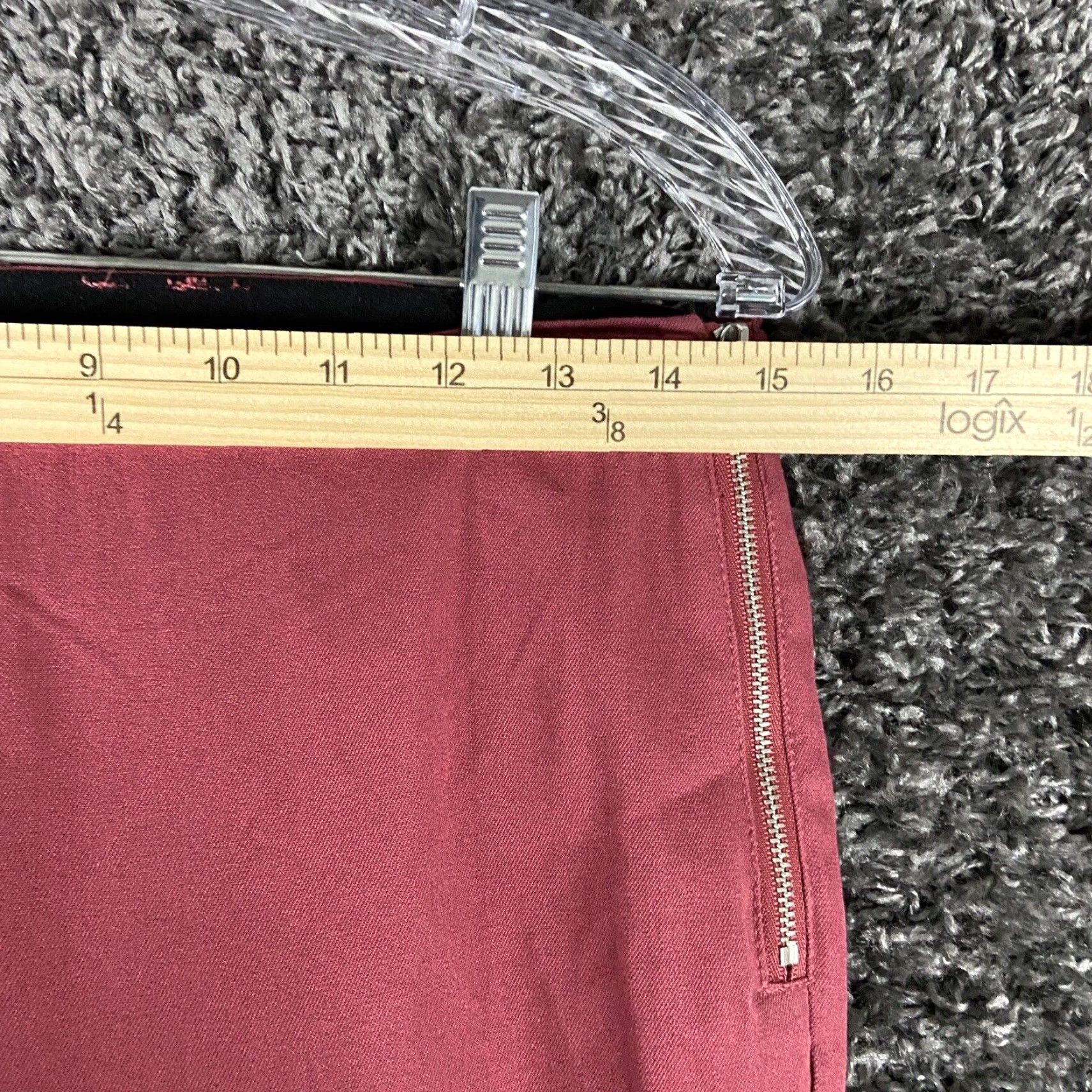 Vintage Maurices Skinny Ankle Pants Women's Red Regular 6 Size 28" / US 6 / IT 42 - 6 Thumbnail