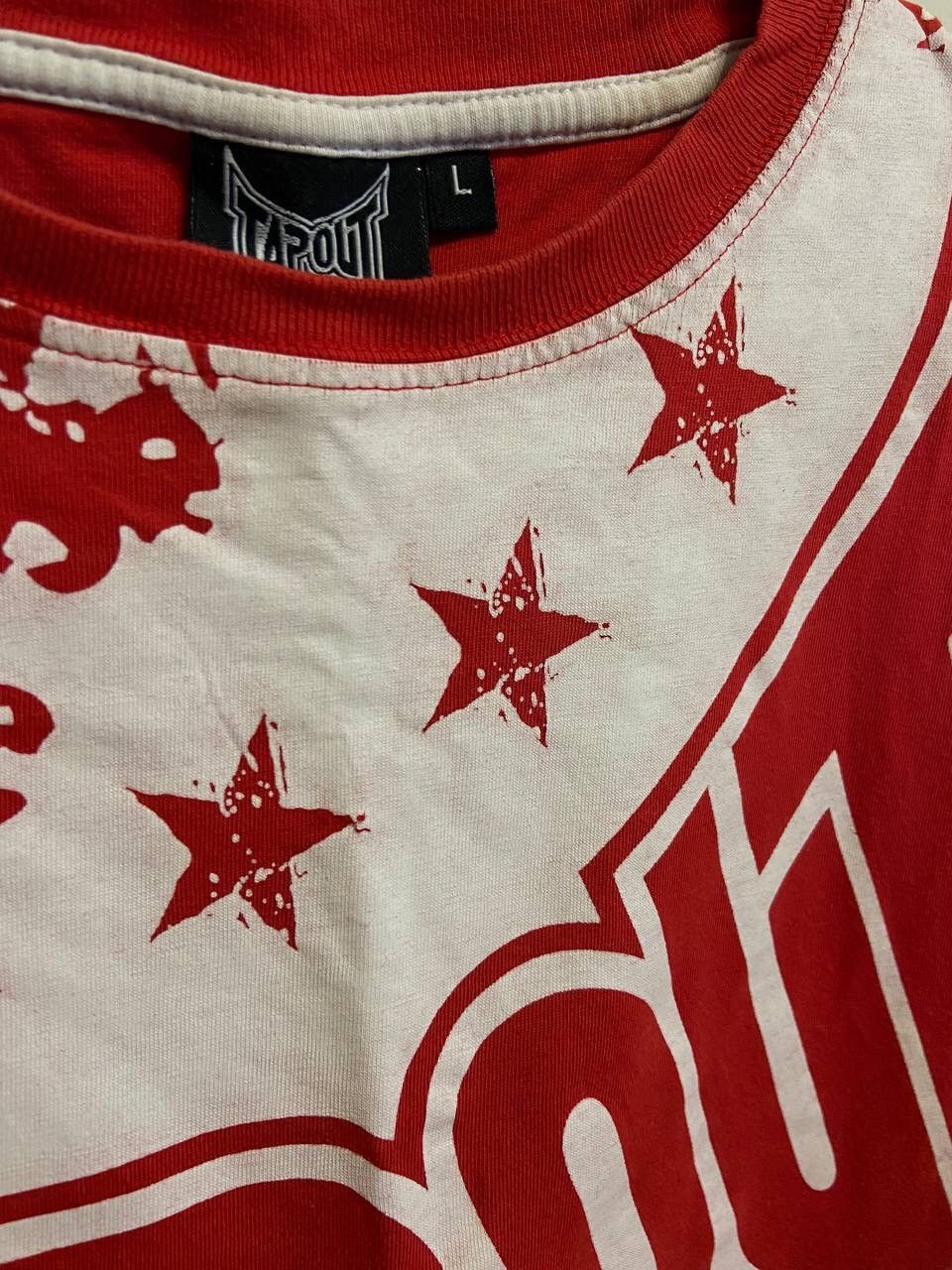 Tapout × Vintage Vintage Tapout Big Logo Red Cotton T-Shirt Size US L / EU 52-54 / 3 - 3 Thumbnail