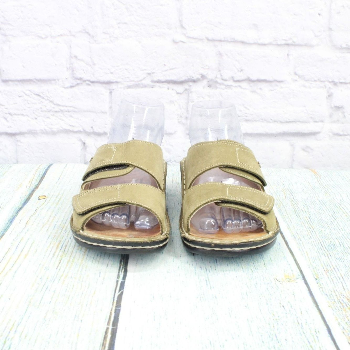 Leather × Other Finn Women's Jamaica Hook & Loop Two Strap Sandals Size US 7 / IT 37 - 4 Thumbnail