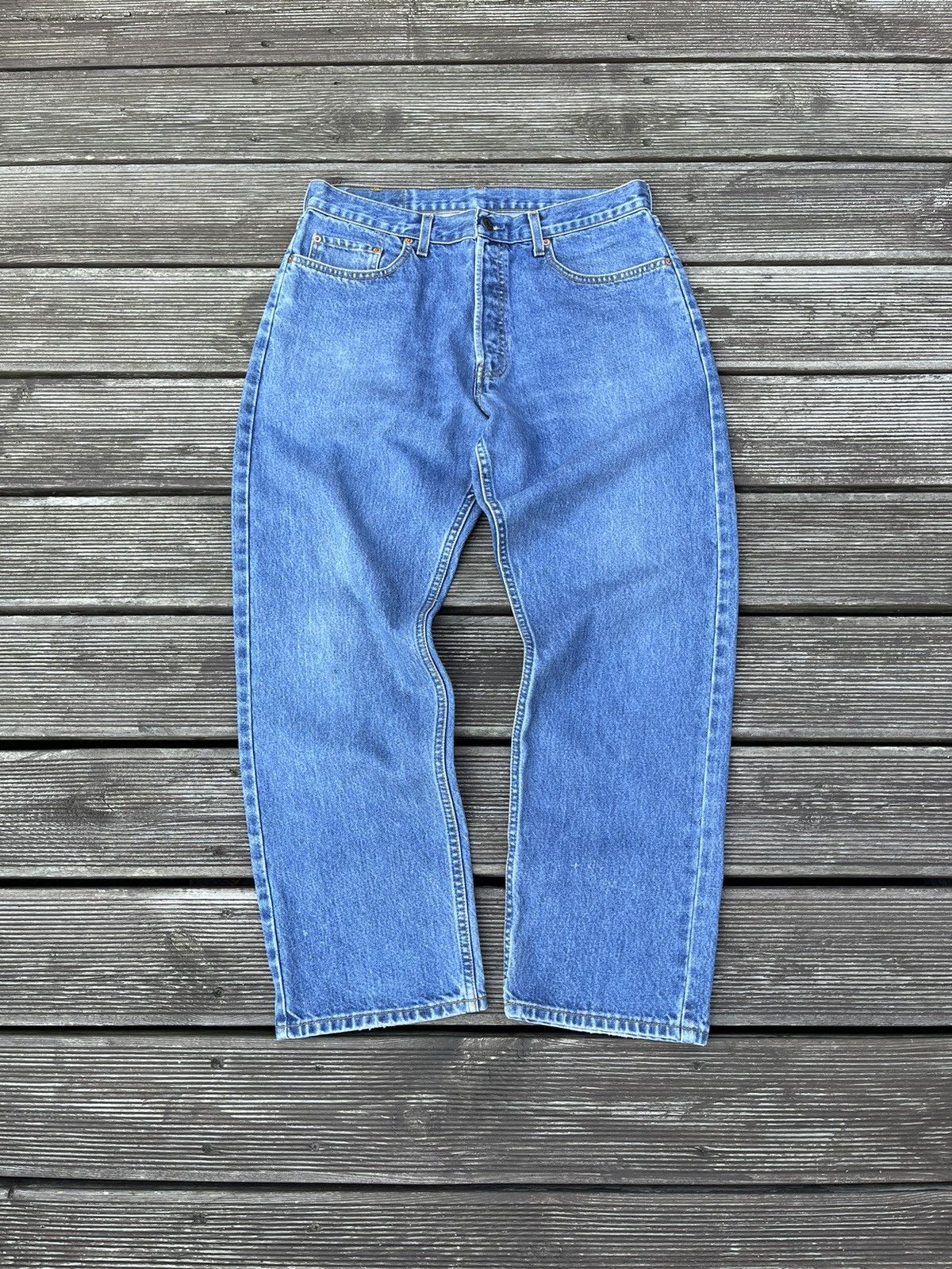 Levi's Vintage 90s Levis 618 34x30 Orange Tab Jeans Blue Pants @250 Size US 34 / EU 50 - 7 Thumbnail