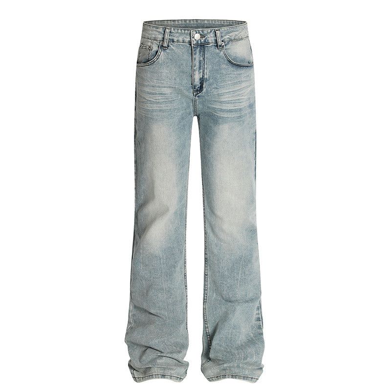 American high street style Vibe blue flared jeans