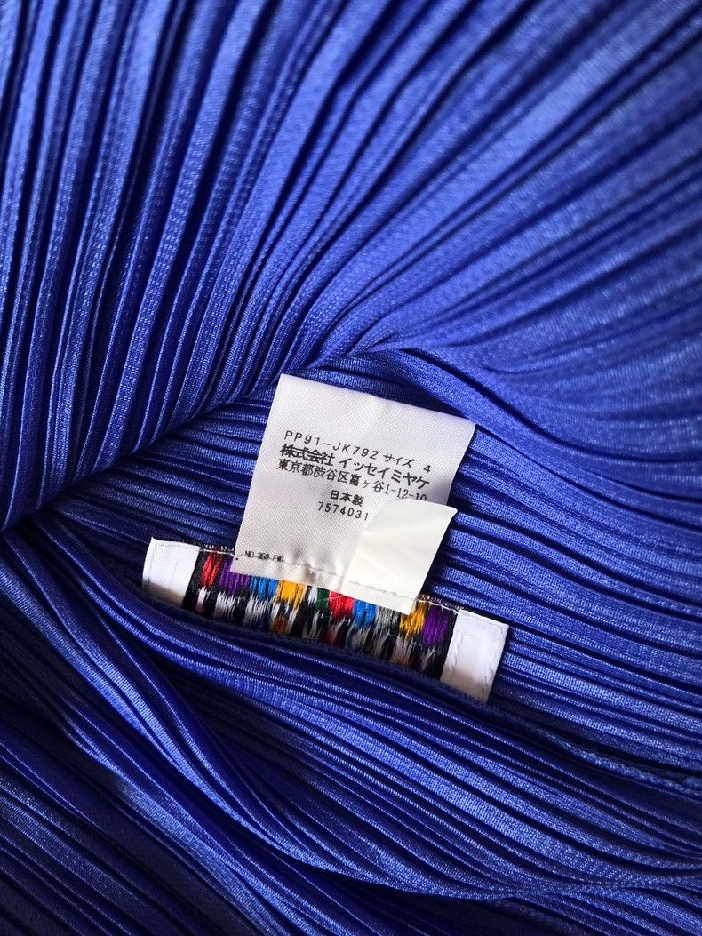 Issey Miyake Issey Miyake size:4 Blue pleated short-sleeved shirt Size XS / US 0-2 / IT 36-38 - 5 Thumbnail