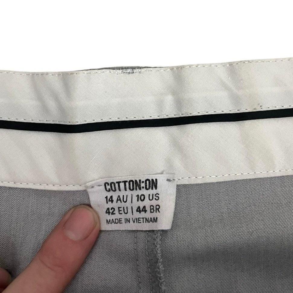 Cotton On Cotton On Grey Wide Leg High Rise Trousers Size 32" / US 10 / IT 46 - 6 Thumbnail