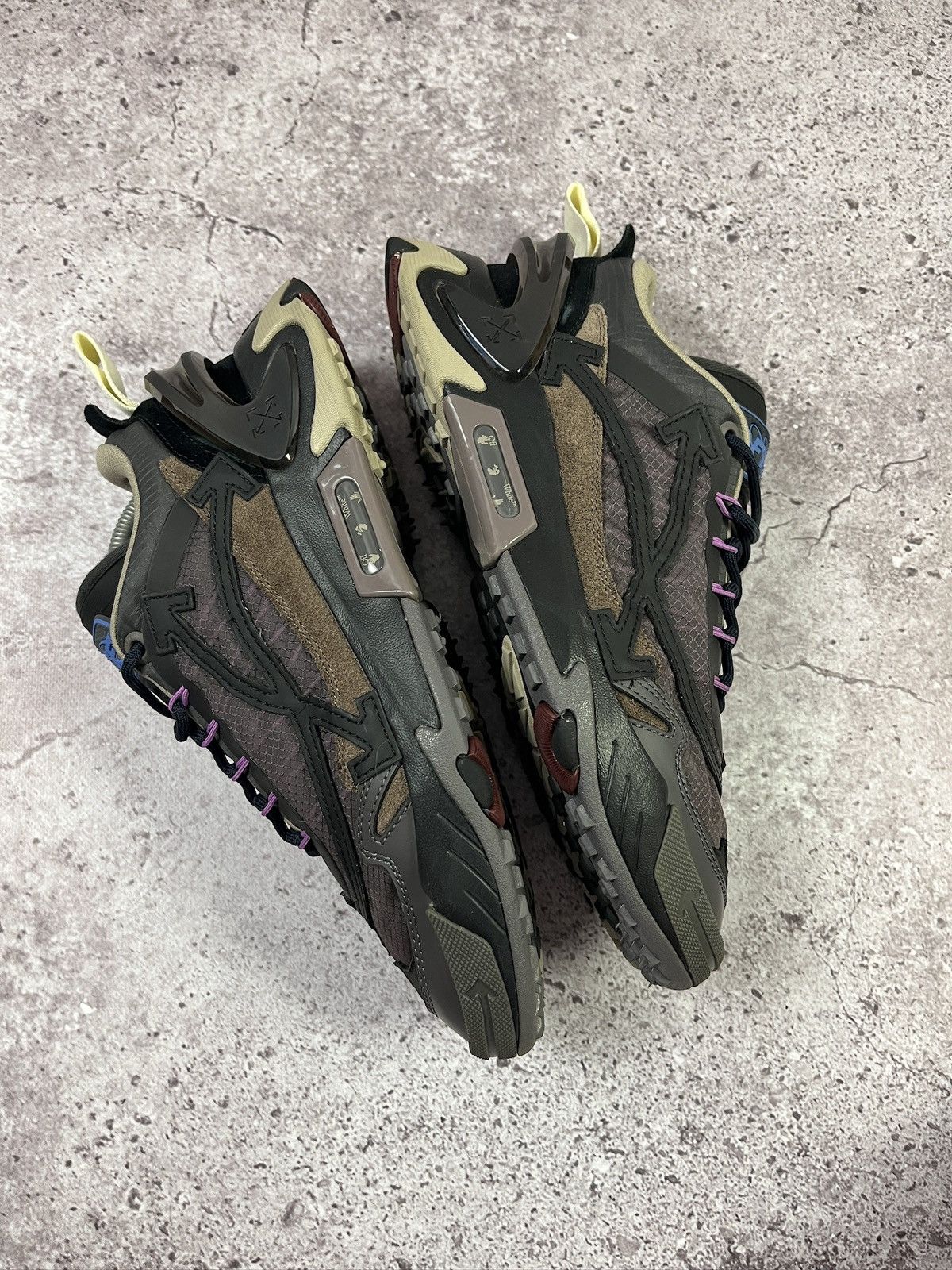 Off-White OFF-White Odsy-2000 Black Purple Size US 10 / EU 43 - 6 Thumbnail