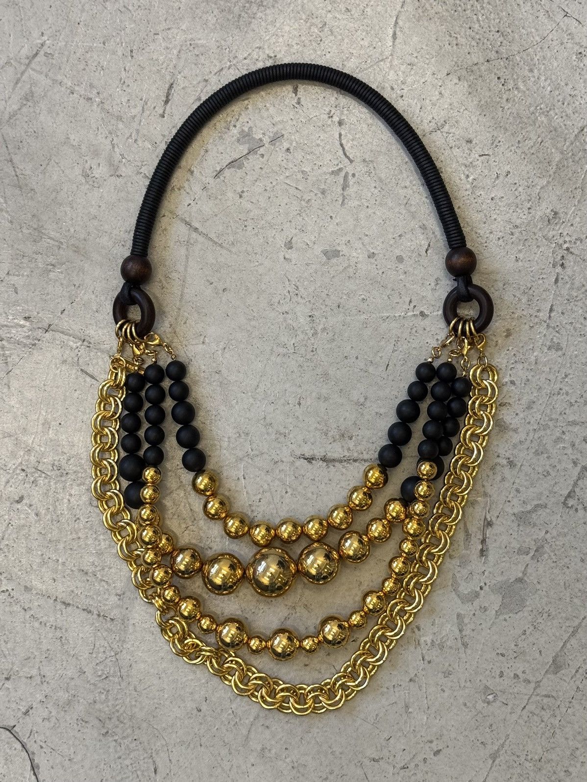Junya Watanabe SS22 Gold Beaded Necklace Size ONE SIZE - 1 Thumbnail