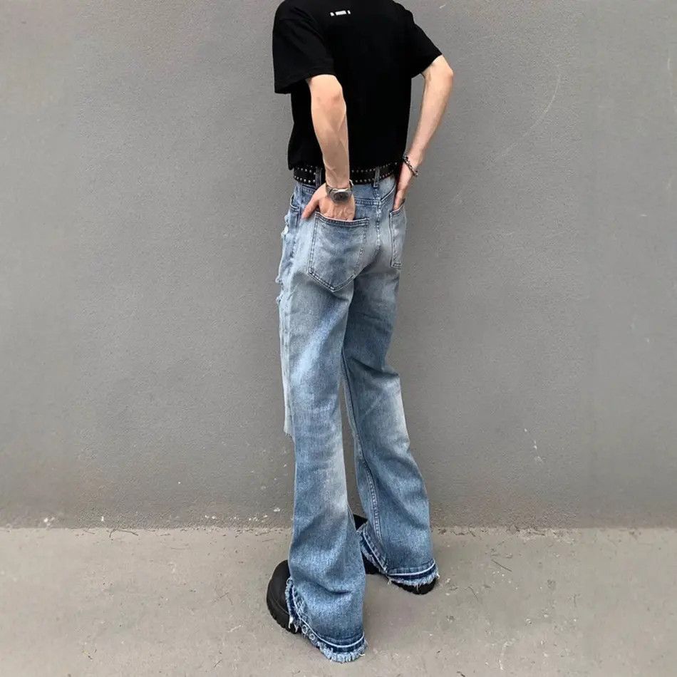 Japanese Brand Retro loose hip-hop ripped jeans Size US 30 / EU 46 - 4 Thumbnail