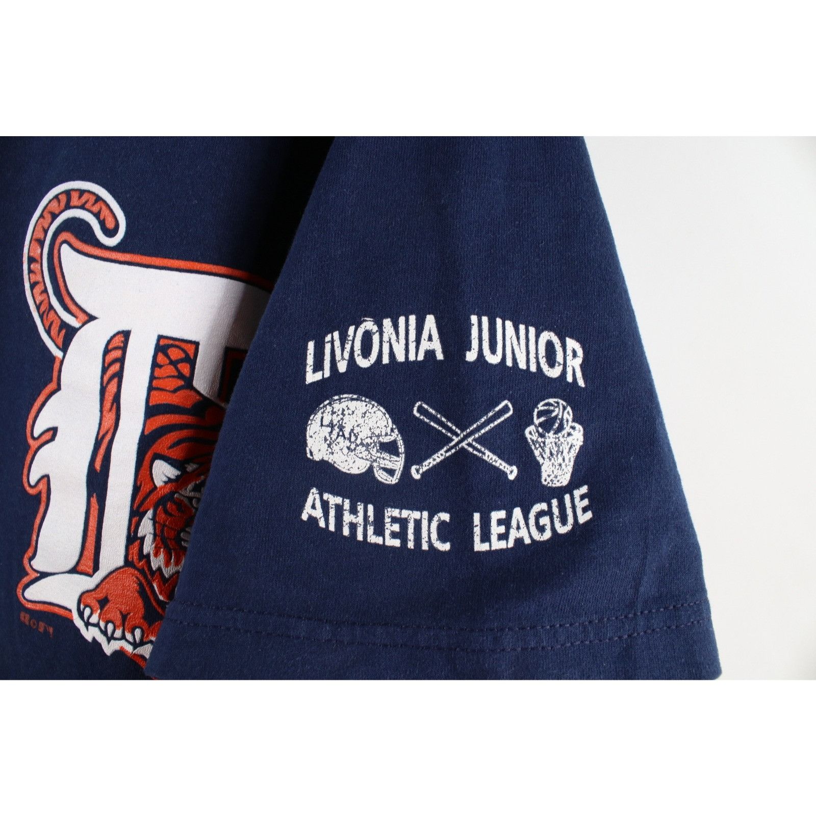 Russell Athletic × Vintage Vintage 90s Russell Athletic Detroit Tigers Henley T-Shirt Size US L / EU 52-54 / 3 - 4 Thumbnail