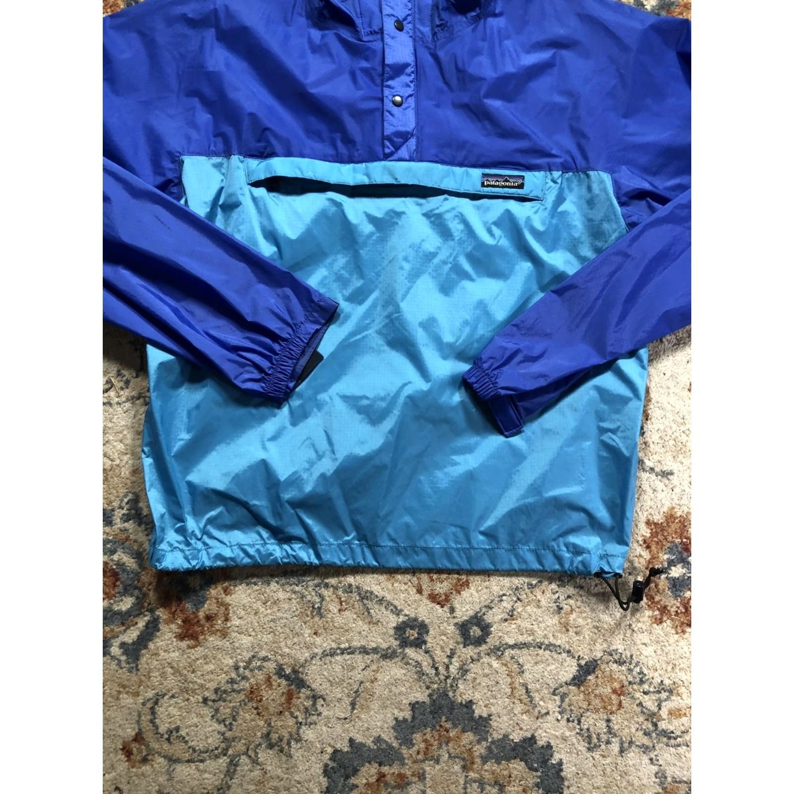 Patagonia Patagonia Jacket Mens M Blue Hooded Nylon Anorak Kangaroo Pocket Shell Size US M / EU 48-50 / 2 - 5 Thumbnail