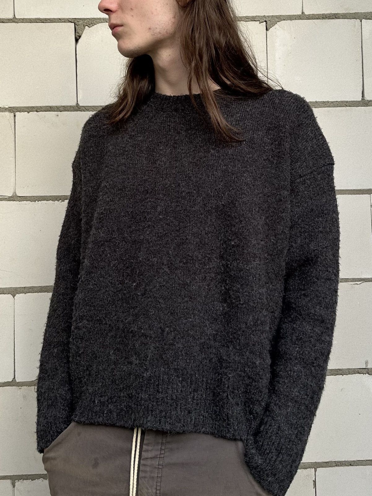 Vintage Oversized wool sweater boxy fit avant garde Size L / US 10 / IT 46 - 1 Thumbnail