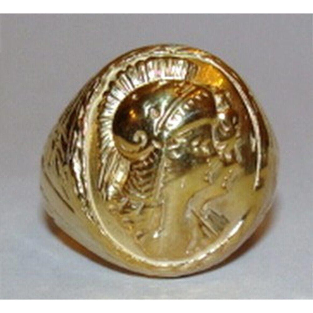 Designer 14kt Gold Vermeil over Sterling Perseus and Andromeda Ring Size ONE SIZE - 1 Thumbnail