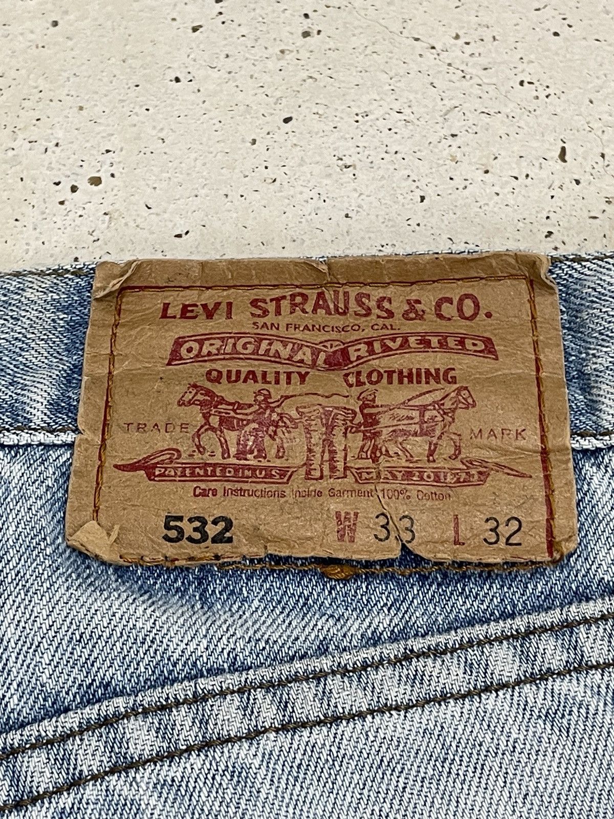 Levi's Levis 532 Vintage Distressed Denim Pants Size US 33 - 22 Thumbnail