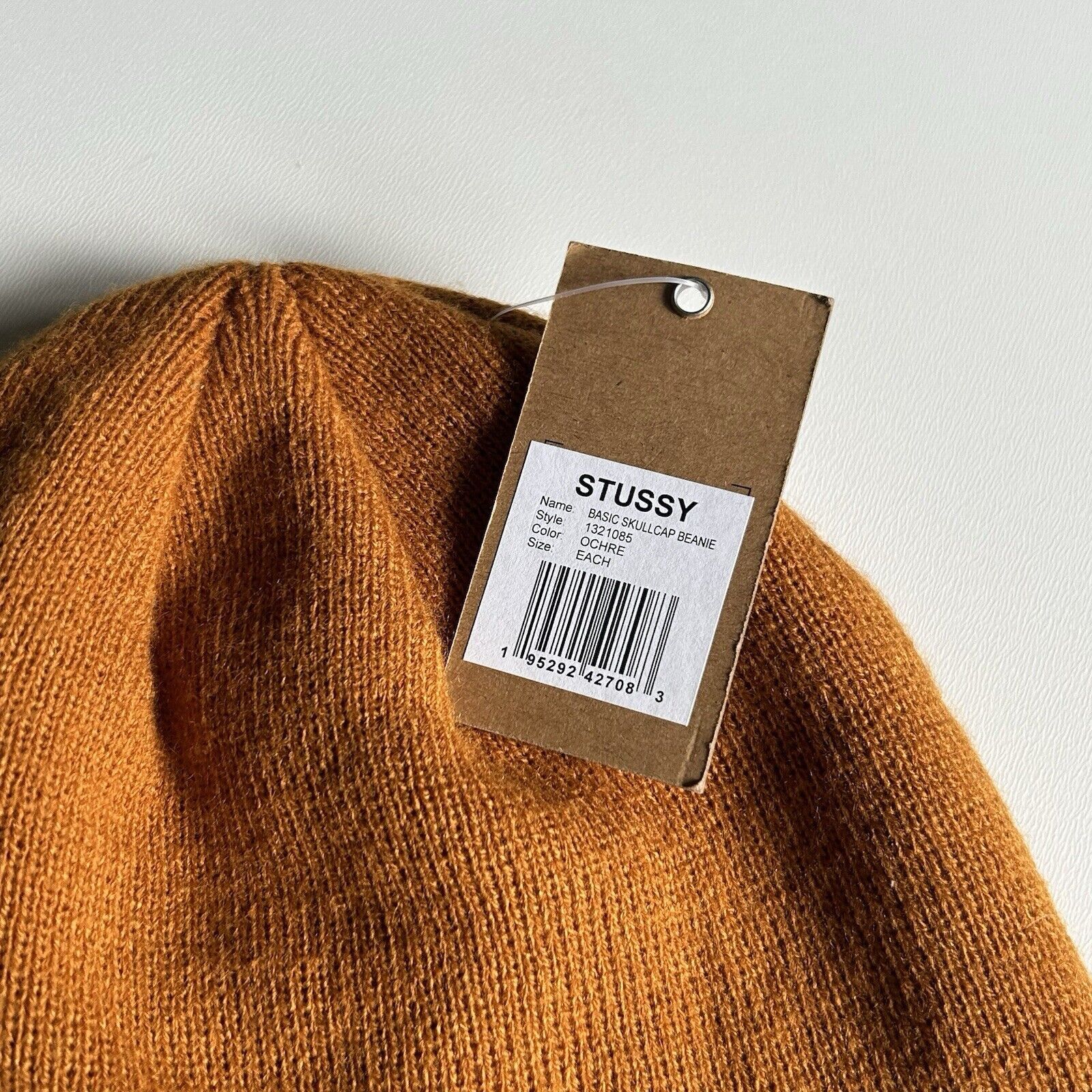 Stussy Stussy Basic Skullcap Beanie Embroidered Logo Hat Ochre Rare Size ONE SIZE - 2 Thumbnail