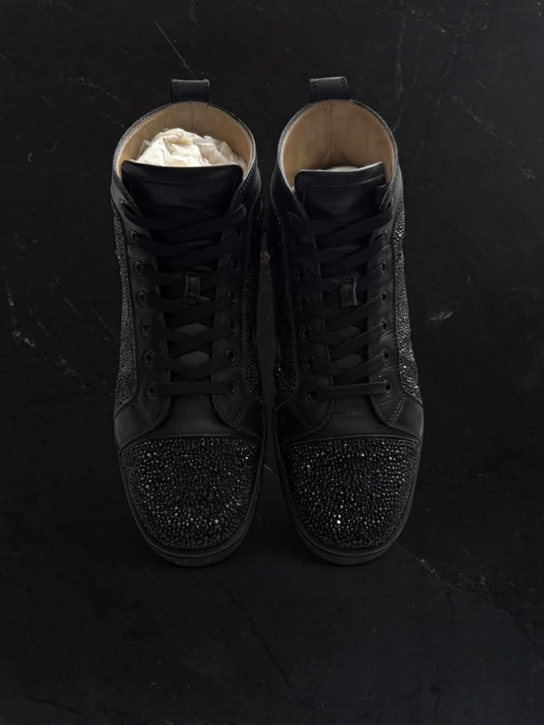 Christian Louboutin Red Bottoms by Christian Louboutin Black Crystal Spikes/Stud Size US 9 / EU 42 - 7 Thumbnail