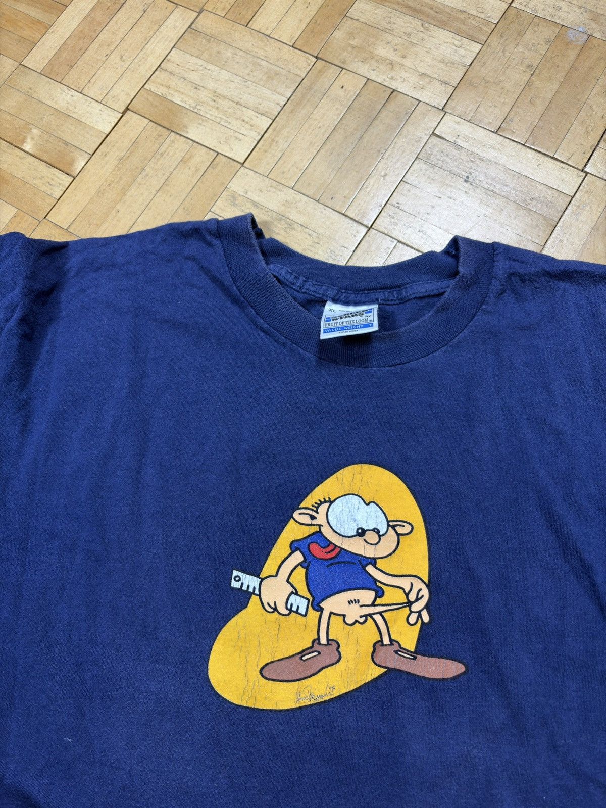 Vintage Pitt Parry Art 90s Navy Screen Stars Vintage T-Shirt XL Size US XL / EU 56 / 4 - 3 Thumbnail