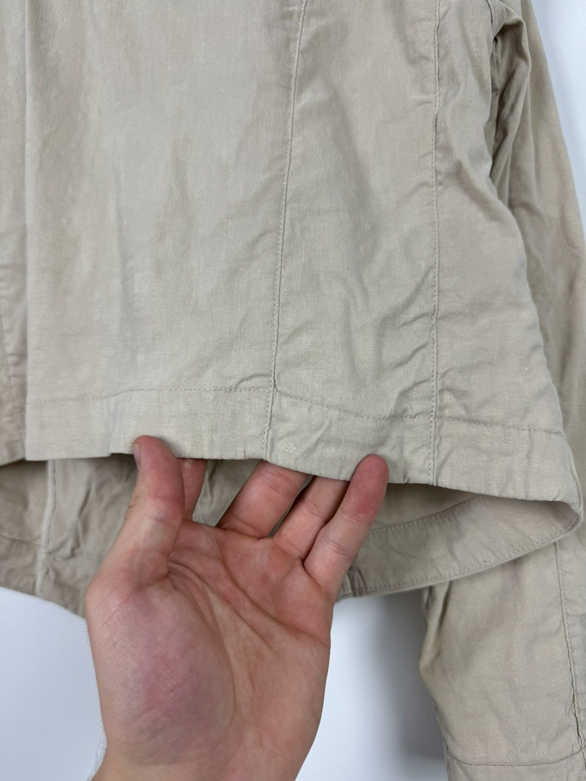 Sarah Pacini Sarah Pacini Linen Beige Light Jacket Size M / US 6-8 / IT 42-44 - 17 Thumbnail