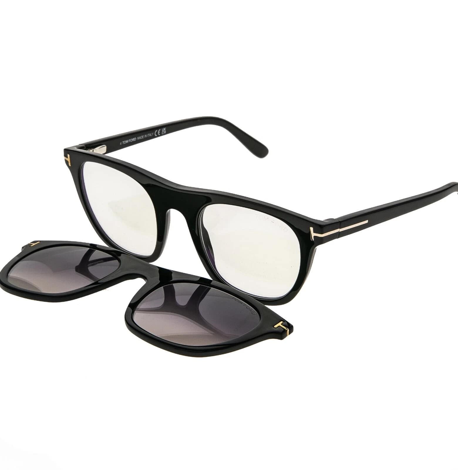 Tom Ford TOM FORD TF5895B 001 Black Magnetic Clip On Blue 5895 Size ONE SIZE - 3 Thumbnail