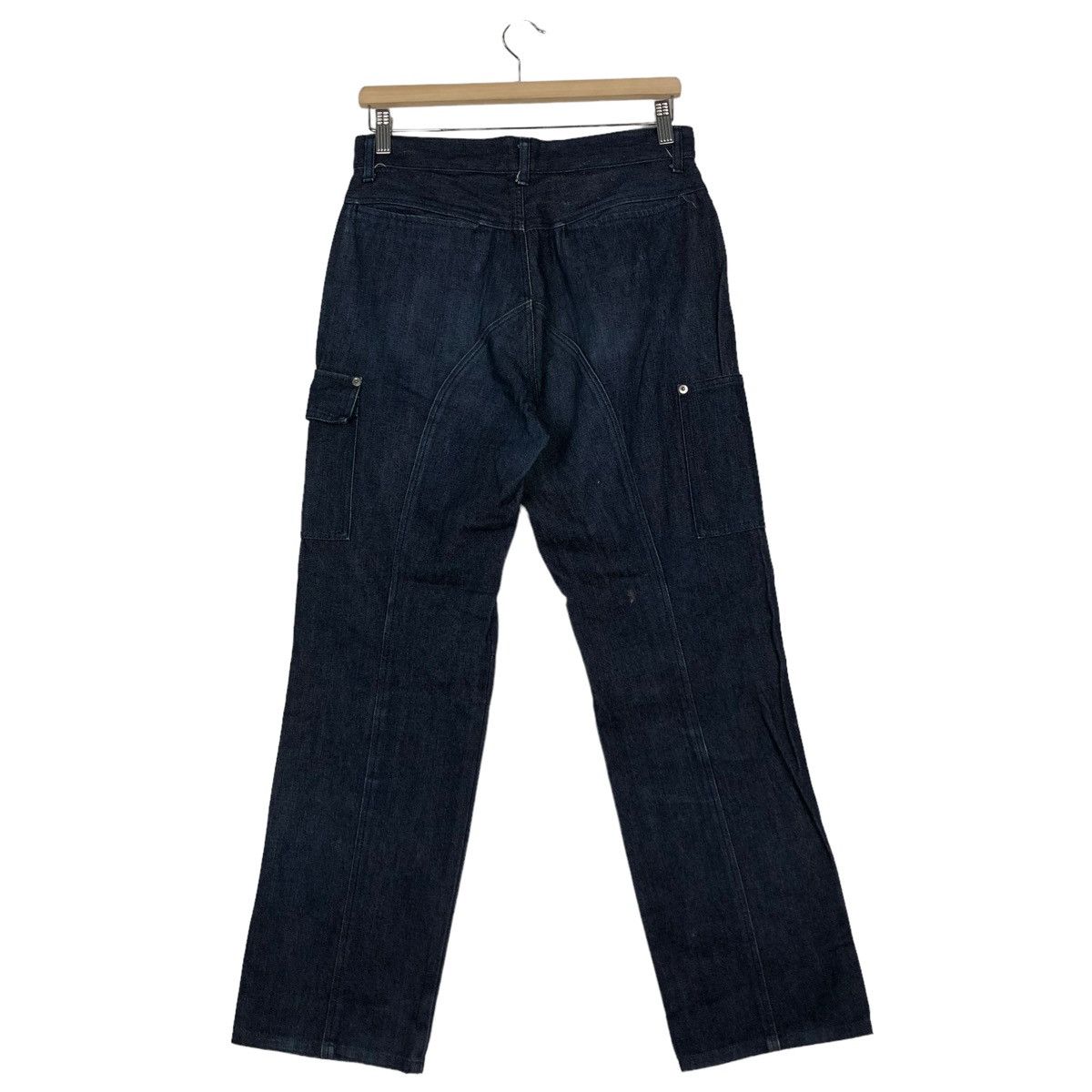 Issey Miyake 🔥Vintage Indigo Blue Denim Bush Pants Pocket Monkey Japan Size US 29 - 8 Thumbnail