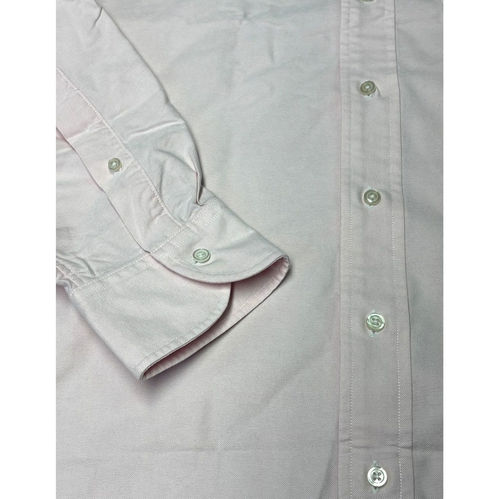 Proper Cloth Proper Cloth Clark Light Pink Oxford Cloth Dress Shirt 18.5 x 37 Cotton PCF529 Women? Size 48R - 3 Thumbnail
