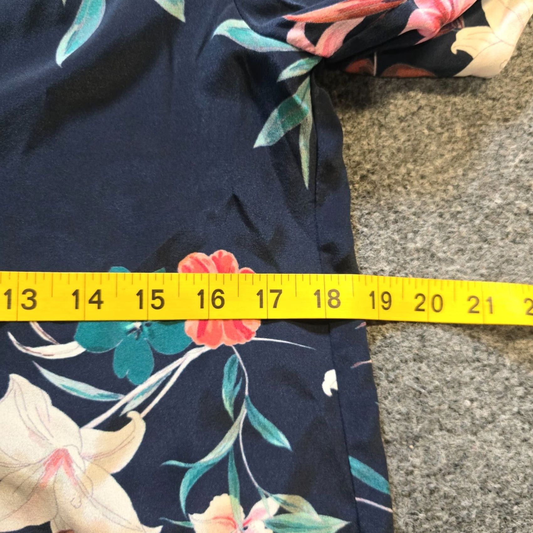 Vintage Amour Vert Top Blouse Womens XS Blue Floral Silk Popover Long Sleeve Casual Career Size XS / US 0-2 / IT 36-38 - 5 Thumbnail