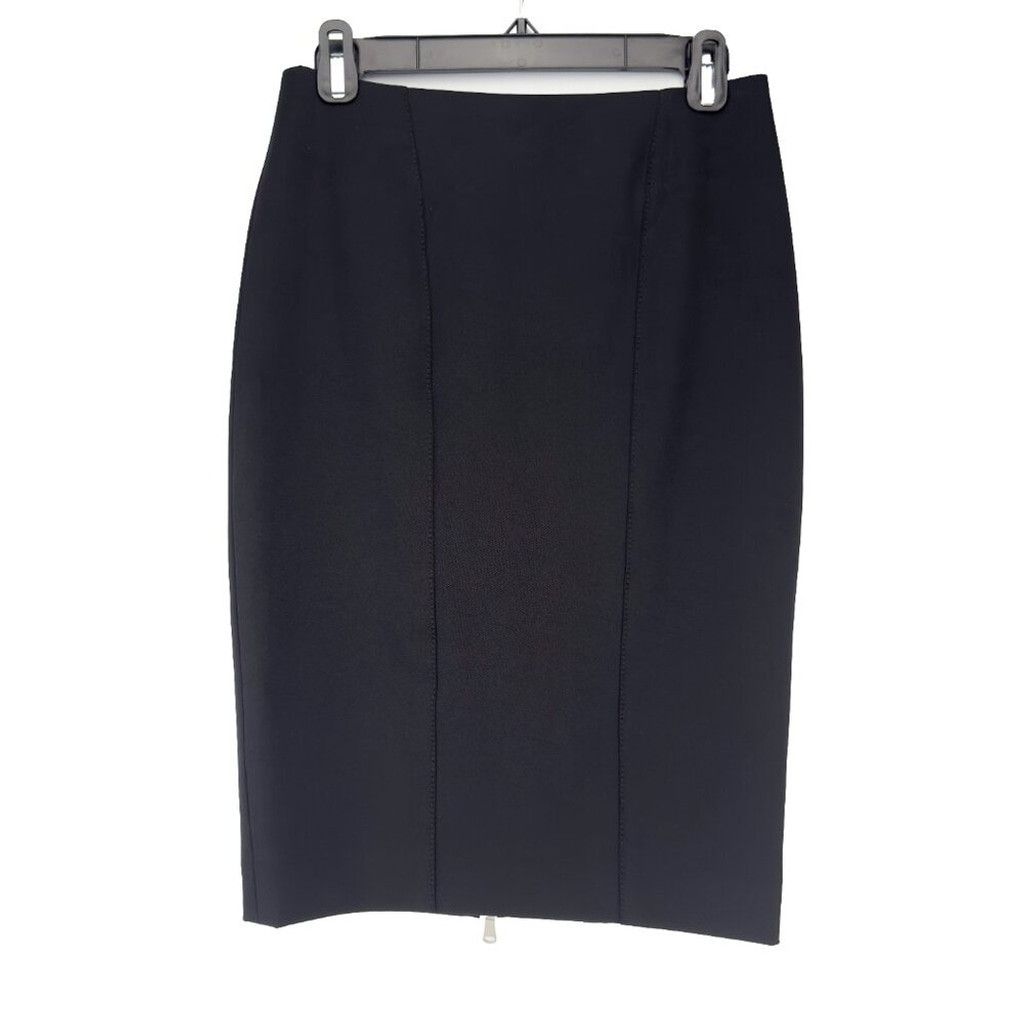 Other SANDRA ANGELOZZI Pencil Double Back Zip Black Skirt Size 32 Size 32" / US 10 / IT 46 - 1 Thumbnail