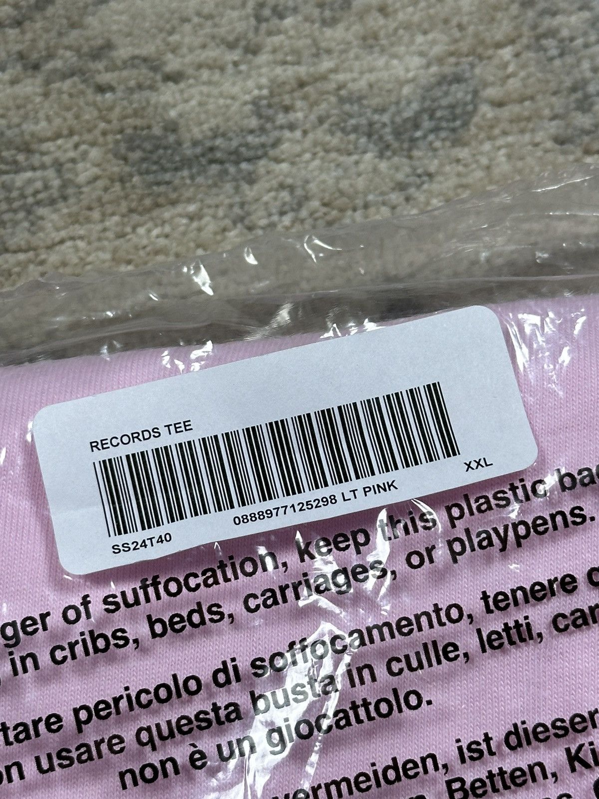 Supreme Supreme Records Tee - Light Pink - XXL - SS24 Size US XXL / EU 58 / 5 - 4 Thumbnail