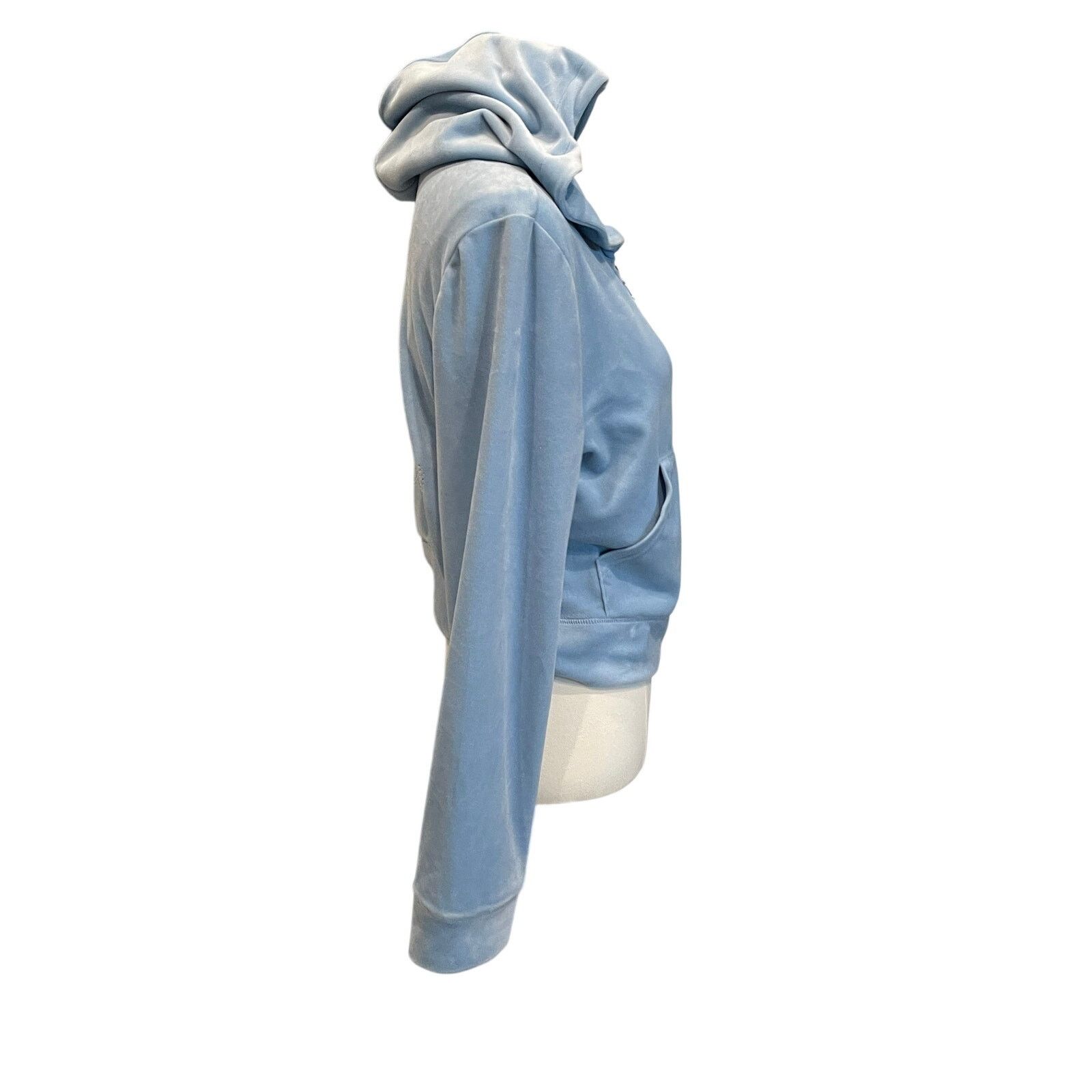 Juicy Couture Juicy Couture "Frosted" light blue velour hoodie L NWT Size L / US 10 / IT 46 - 2 Thumbnail
