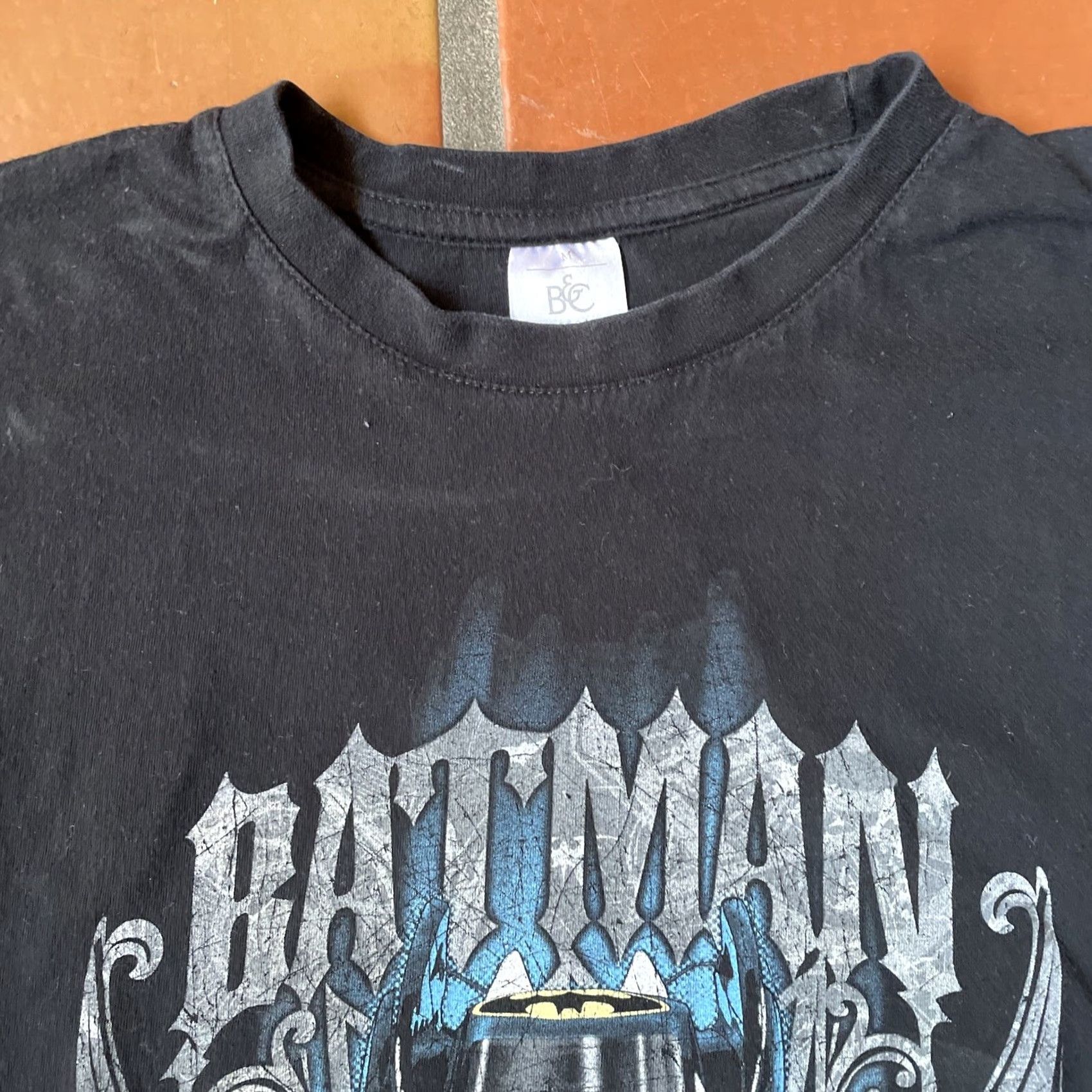 Vintage VINTAGE B&C Mens Medium Black Graphic Tee BATMAN RACING Monster Truck Tee Shirt Muskel? Size US M / EU 48-50 / 2 - 3 Thumbnail